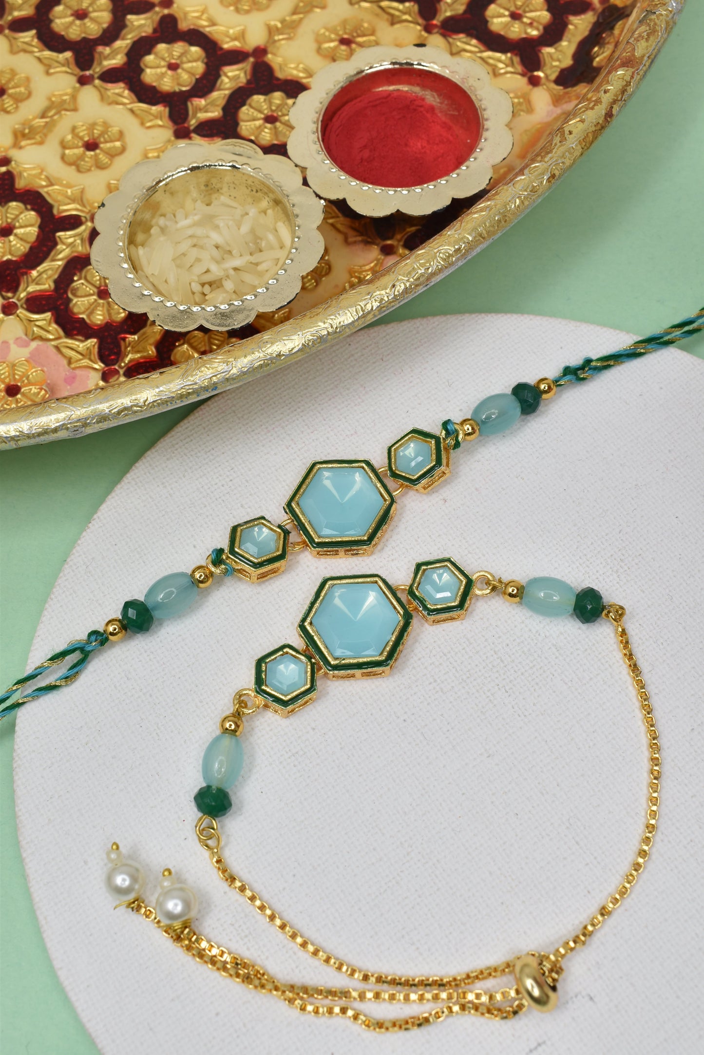 Couple Rakhi Set, Rakhi Set for Bhai Bhabhi