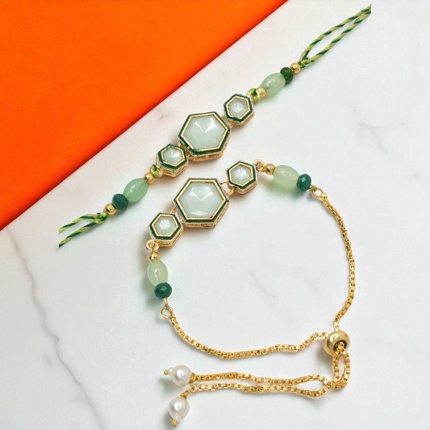 Couple Rakhi Set, Rakhi Set for Bhai Bhabhi