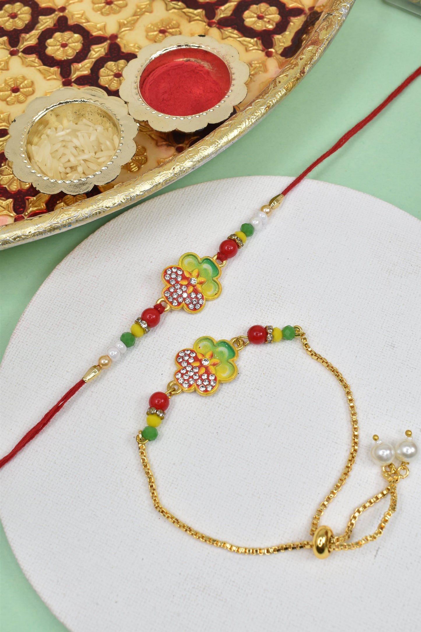 Couple Rakhi Set, Rakhi Set for Bhai Bhabhi