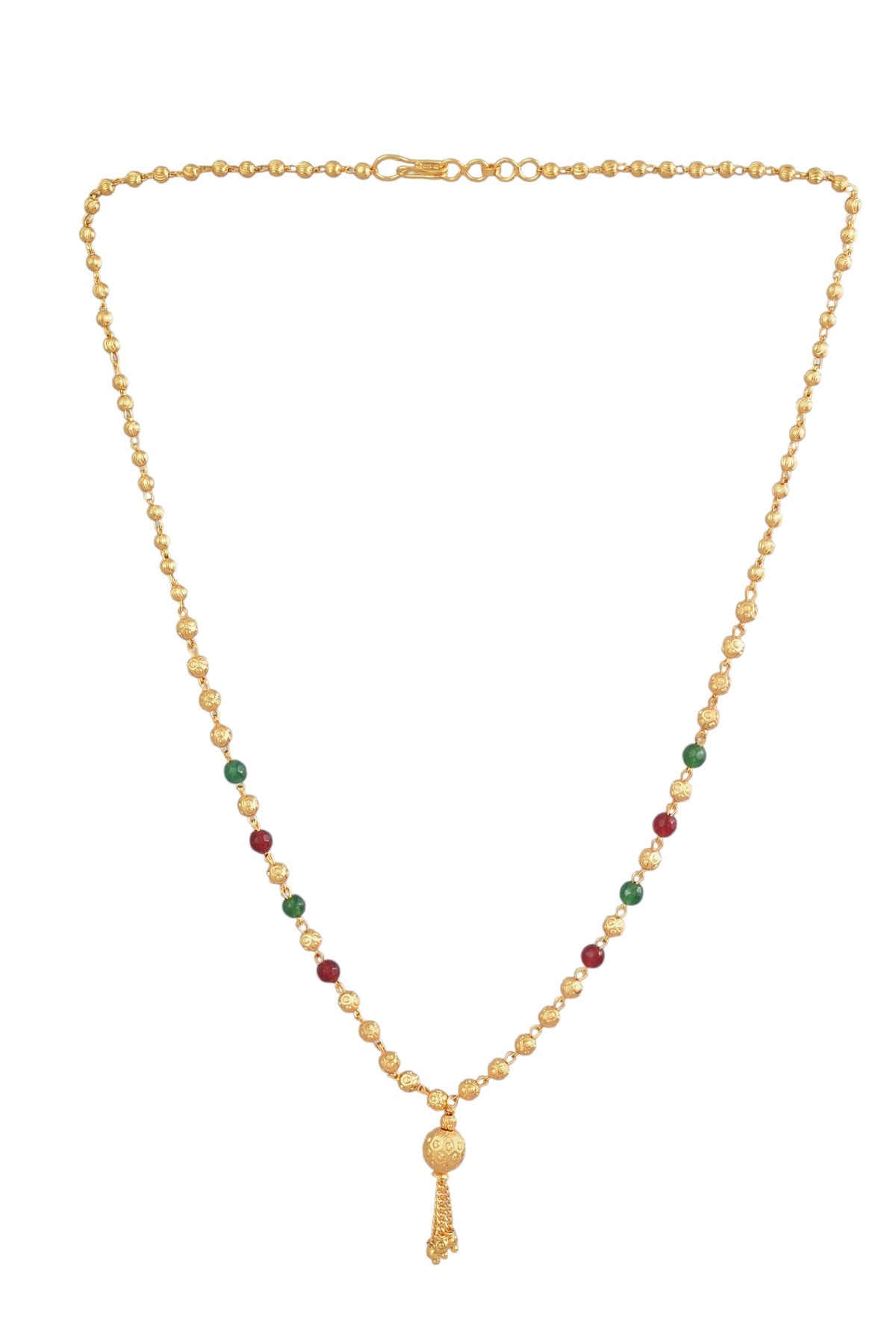 Traditional Statement Gold Plated Beaded Necklace for Women