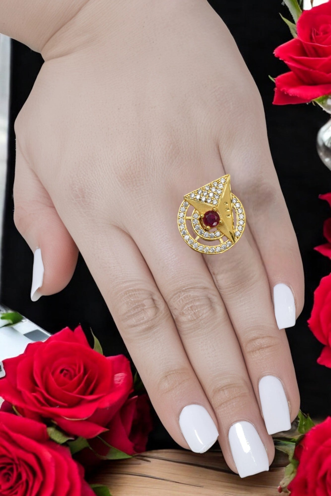 Fashion gold adjustable ring
