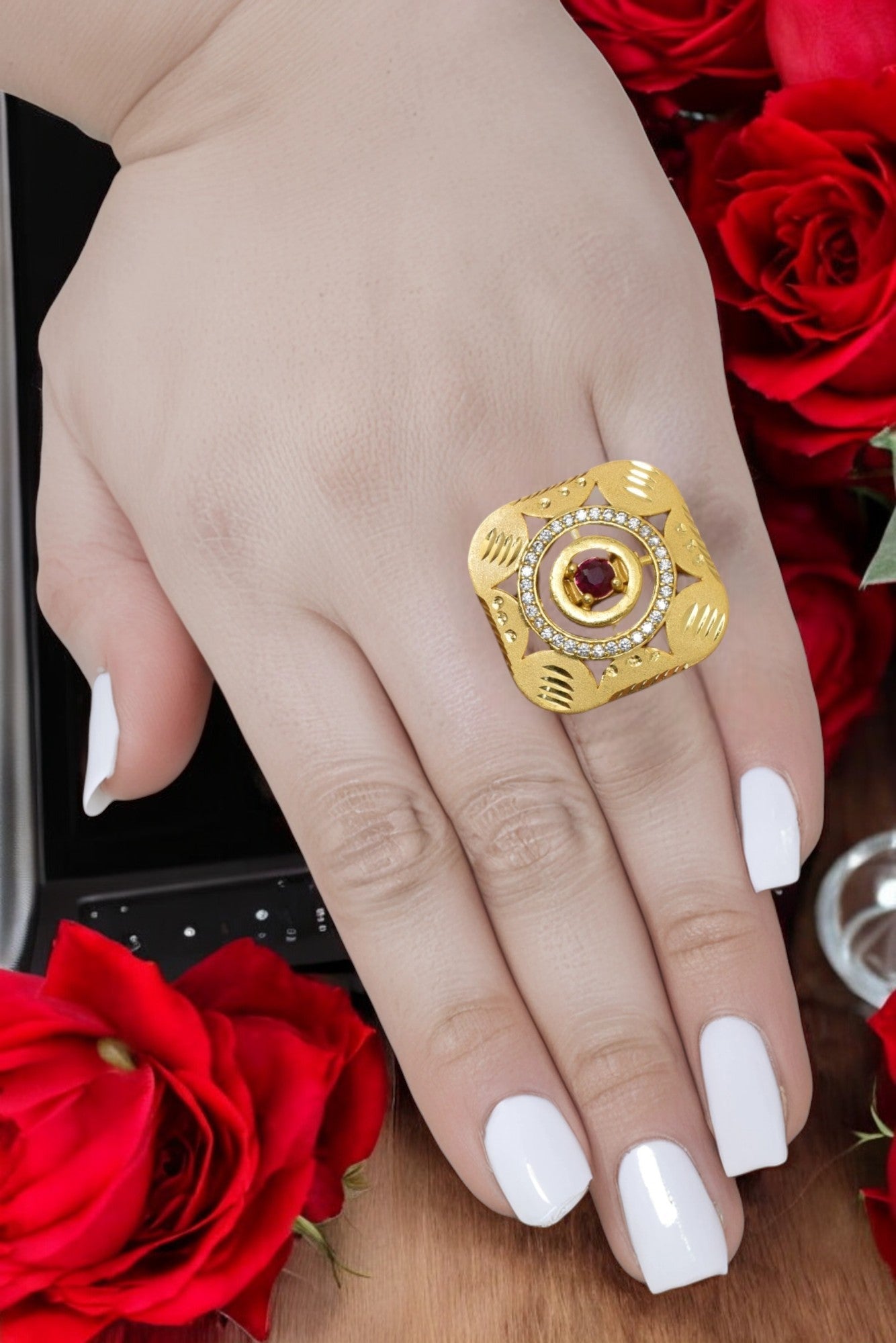 Affordable gold-plated ring