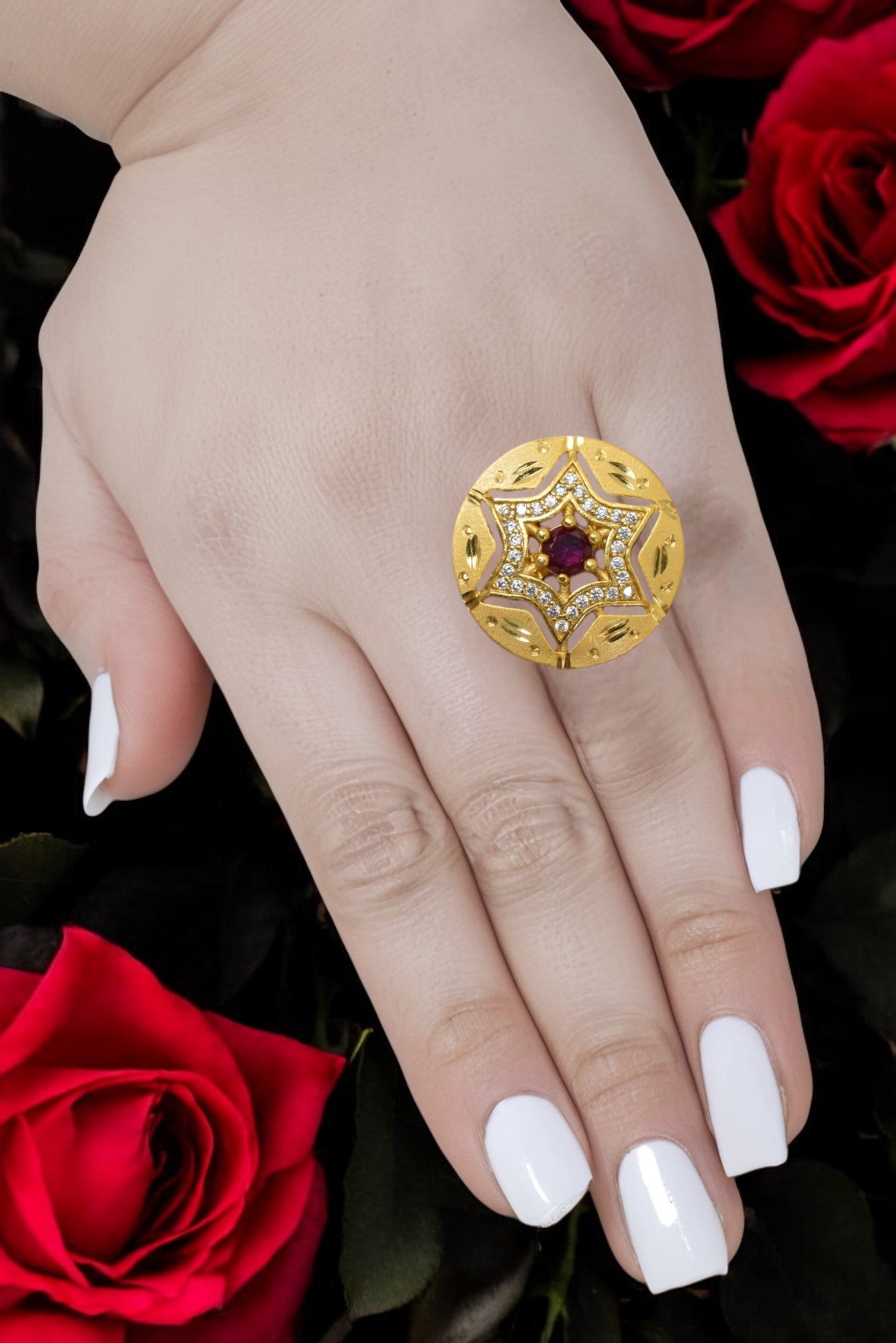 Gold-plated rings for gifts