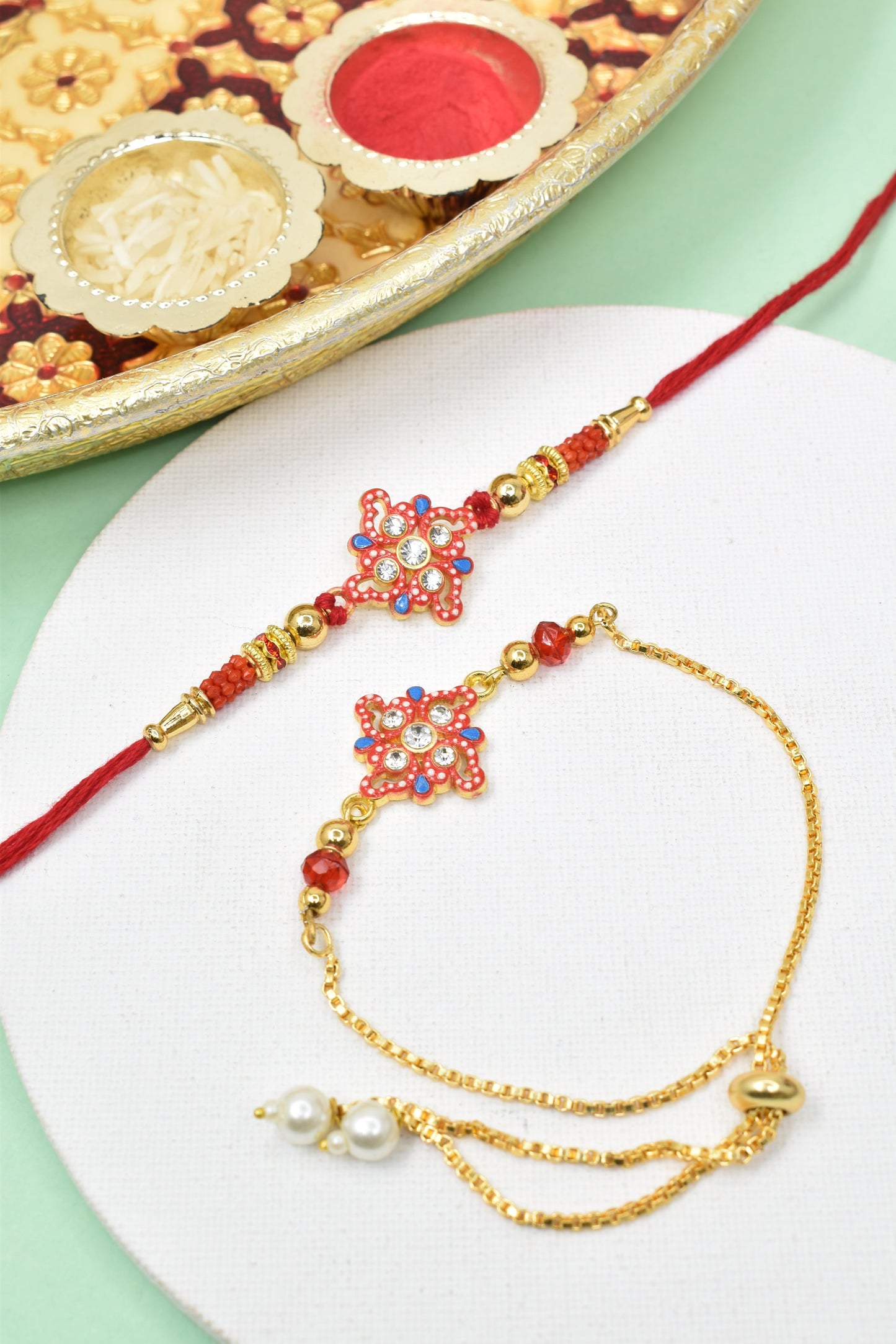 Couple Rakhi Set, Rakhi Set for Bhai Bhabhi