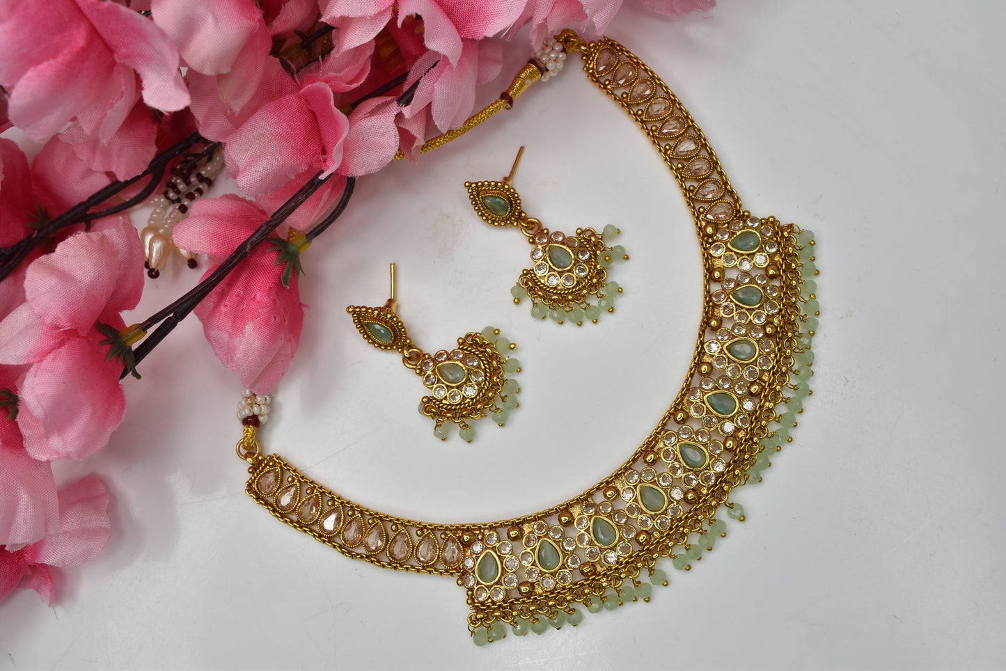 Wedding wear bridal jewelery Partywear necklace jewelry set for women