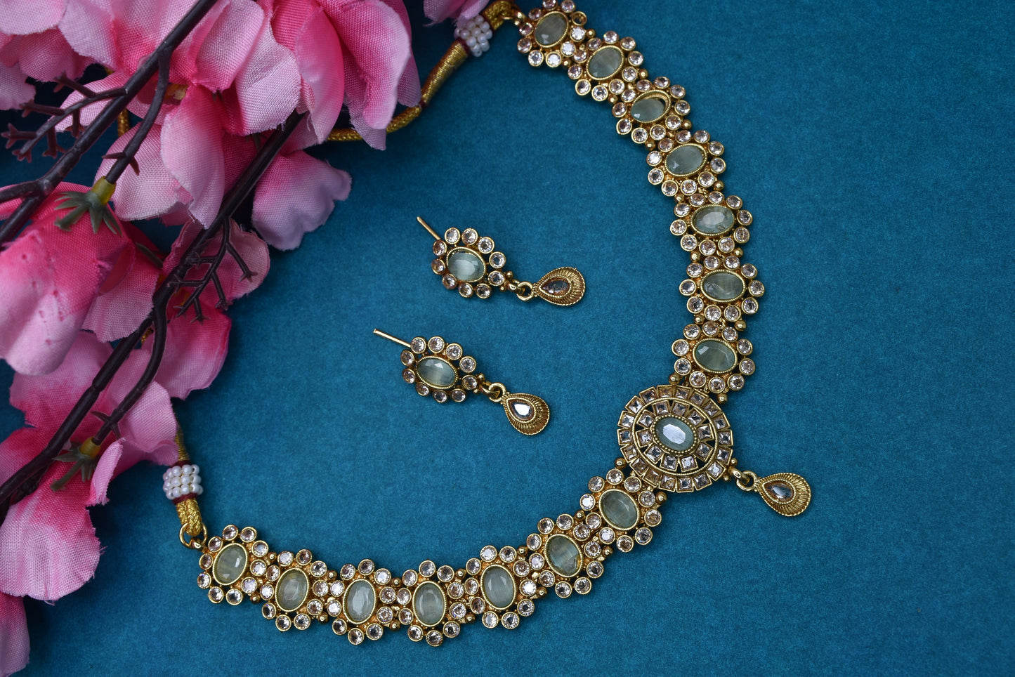 Wedding wear bridal jewelery Partywear necklace jewelry set for women