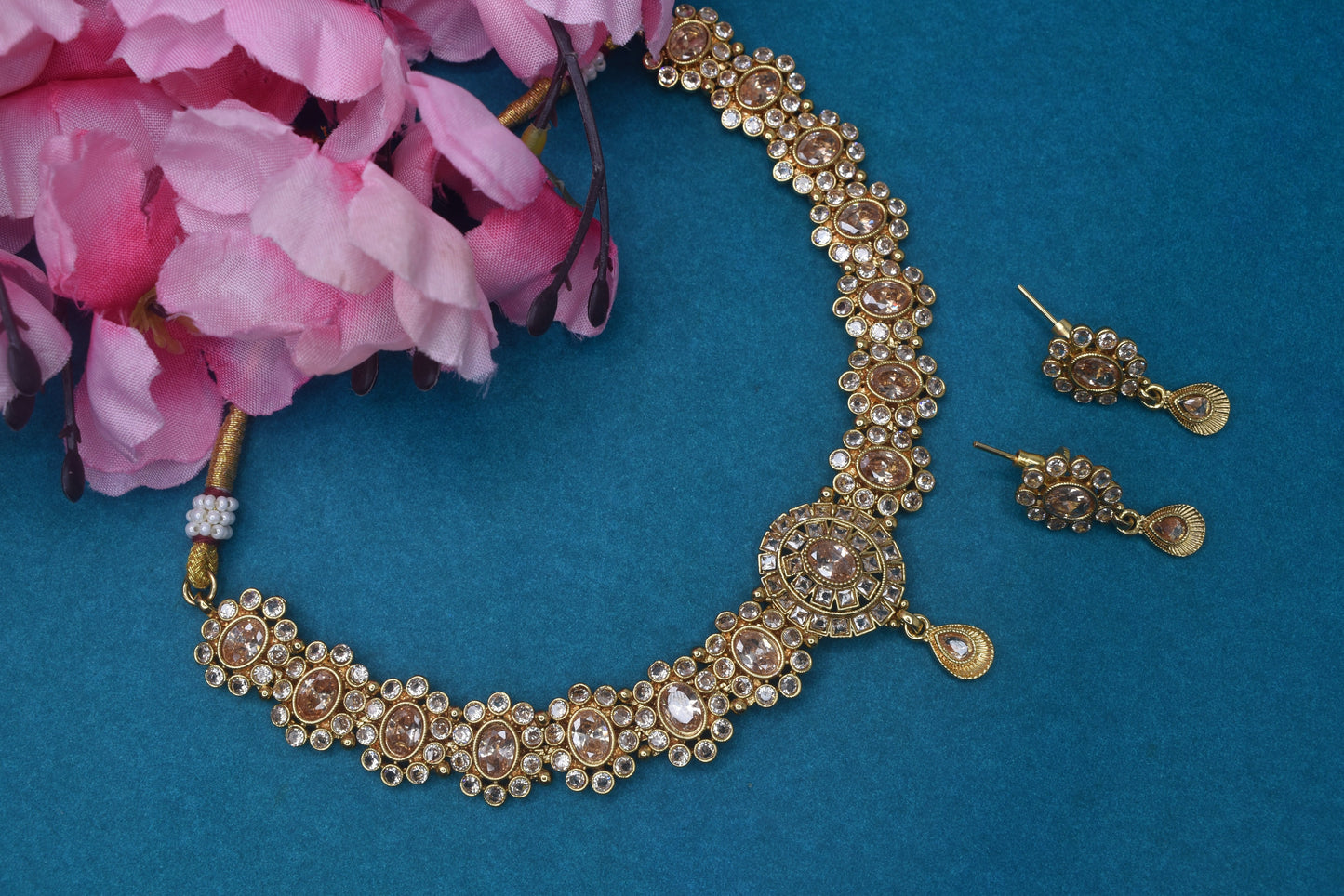 Wedding wear bridal jewelery Partywear necklace jewelry set for women