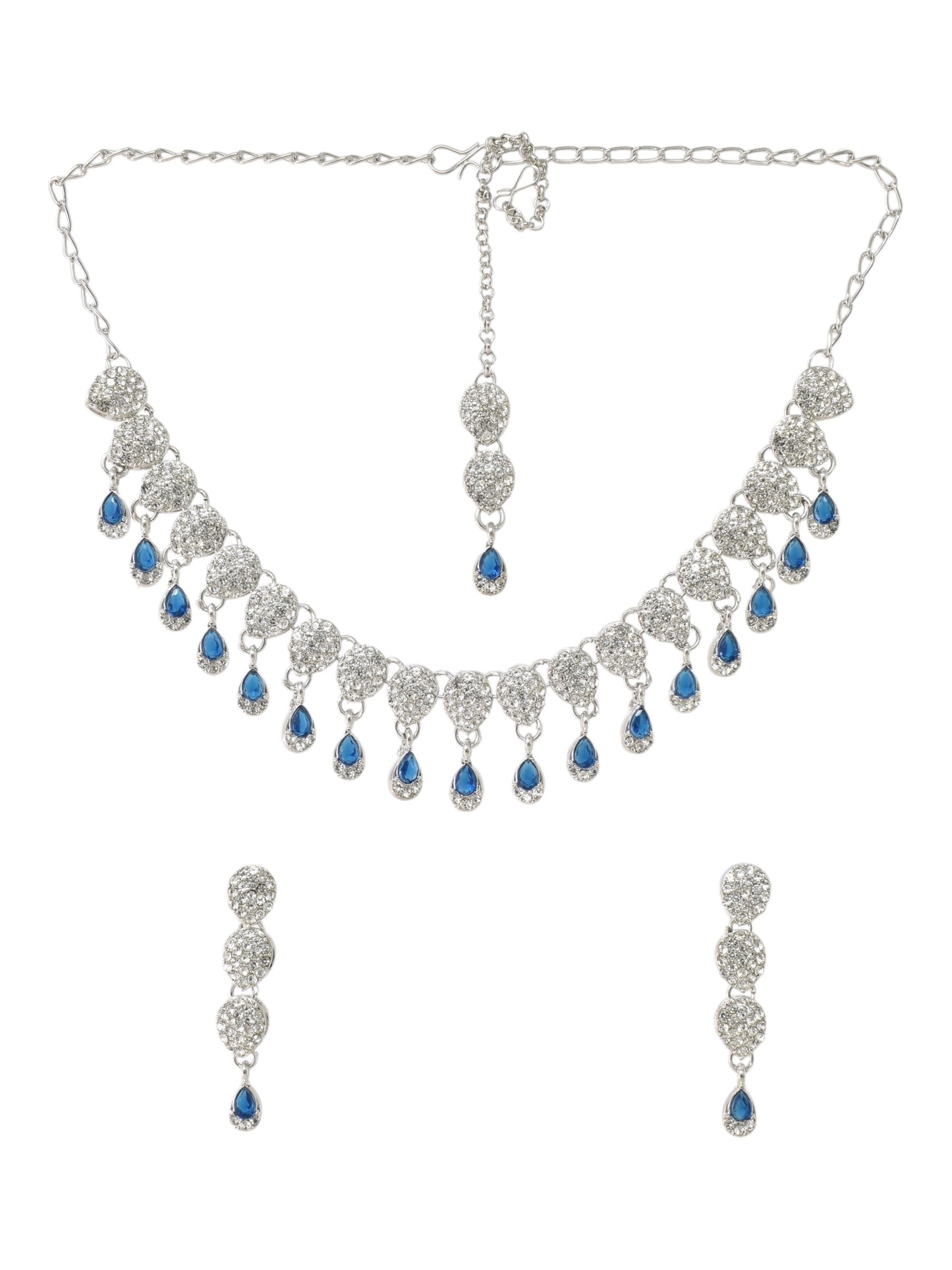 Necklace,american diamond set,ad set,silver set