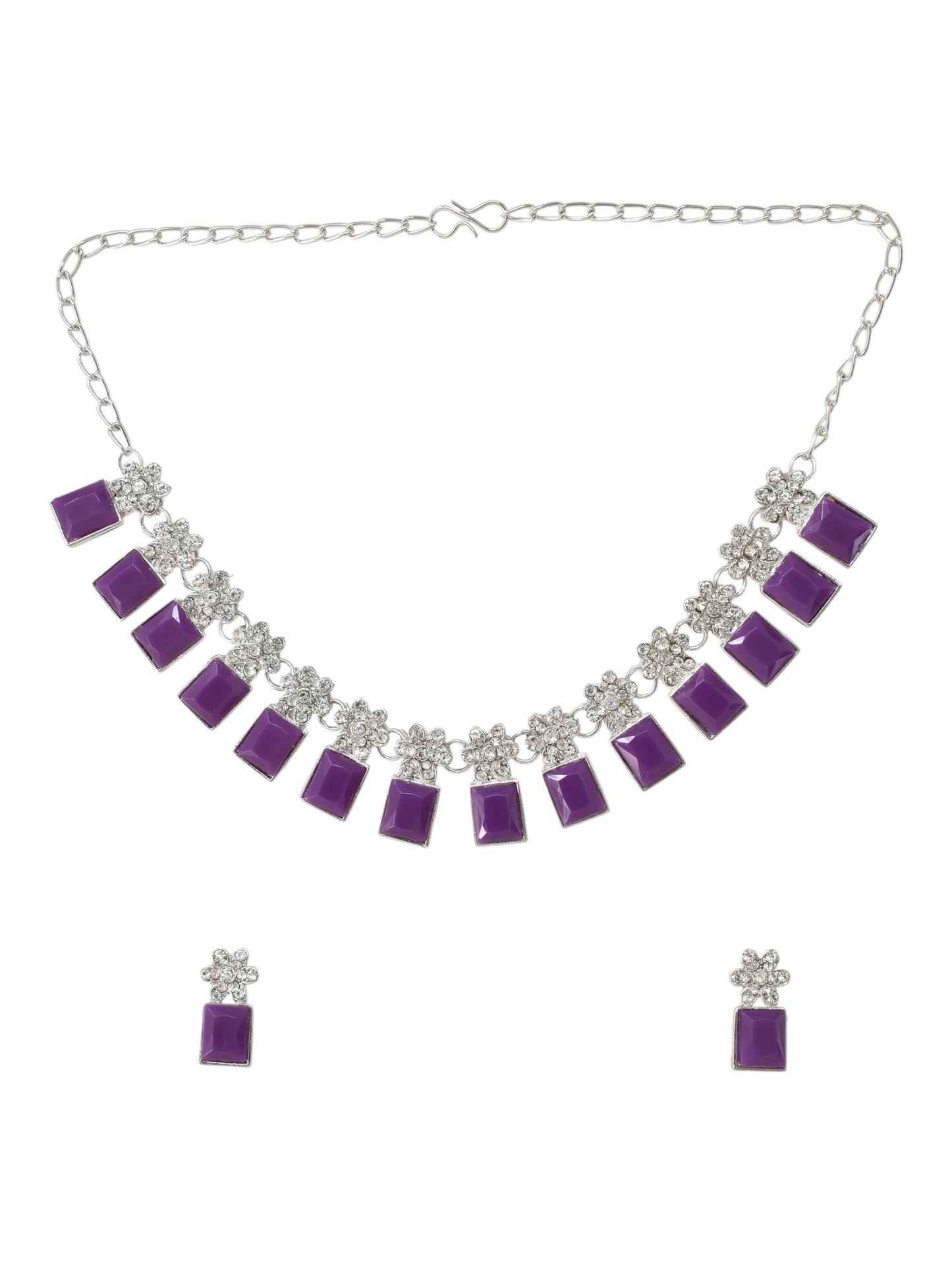 Necklace,american diamond set,ad set,silver set