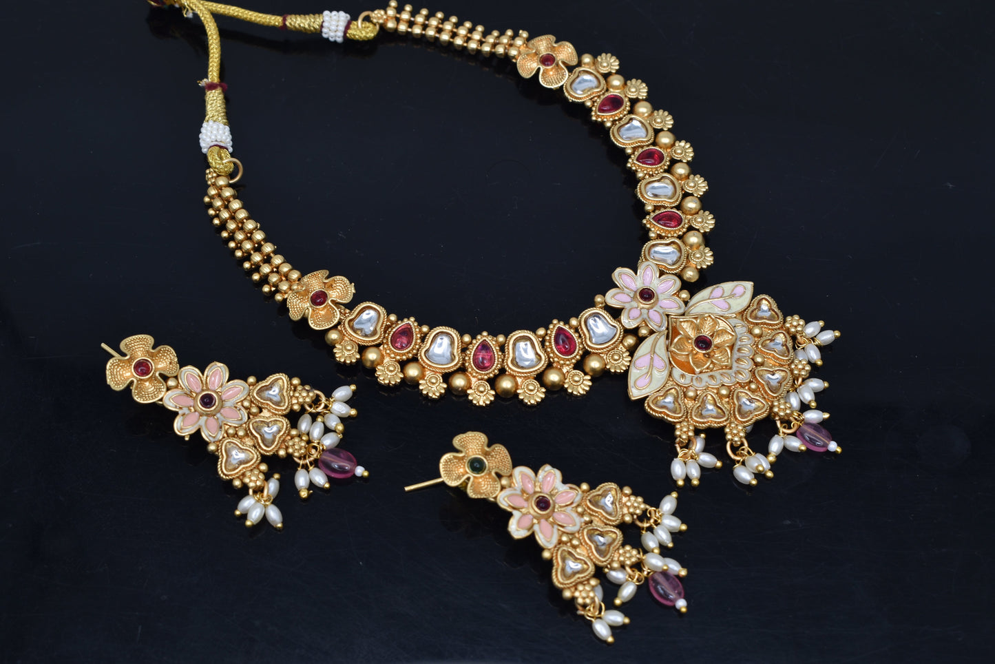 Wedding wear bridal jewelery Partywear necklace jewelry set for women