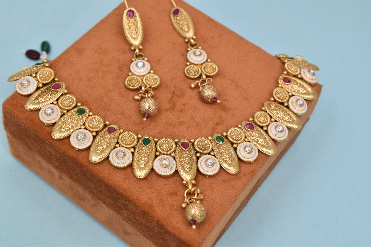 Wedding wear bridal jewelery Partywear necklace jewelry set for women