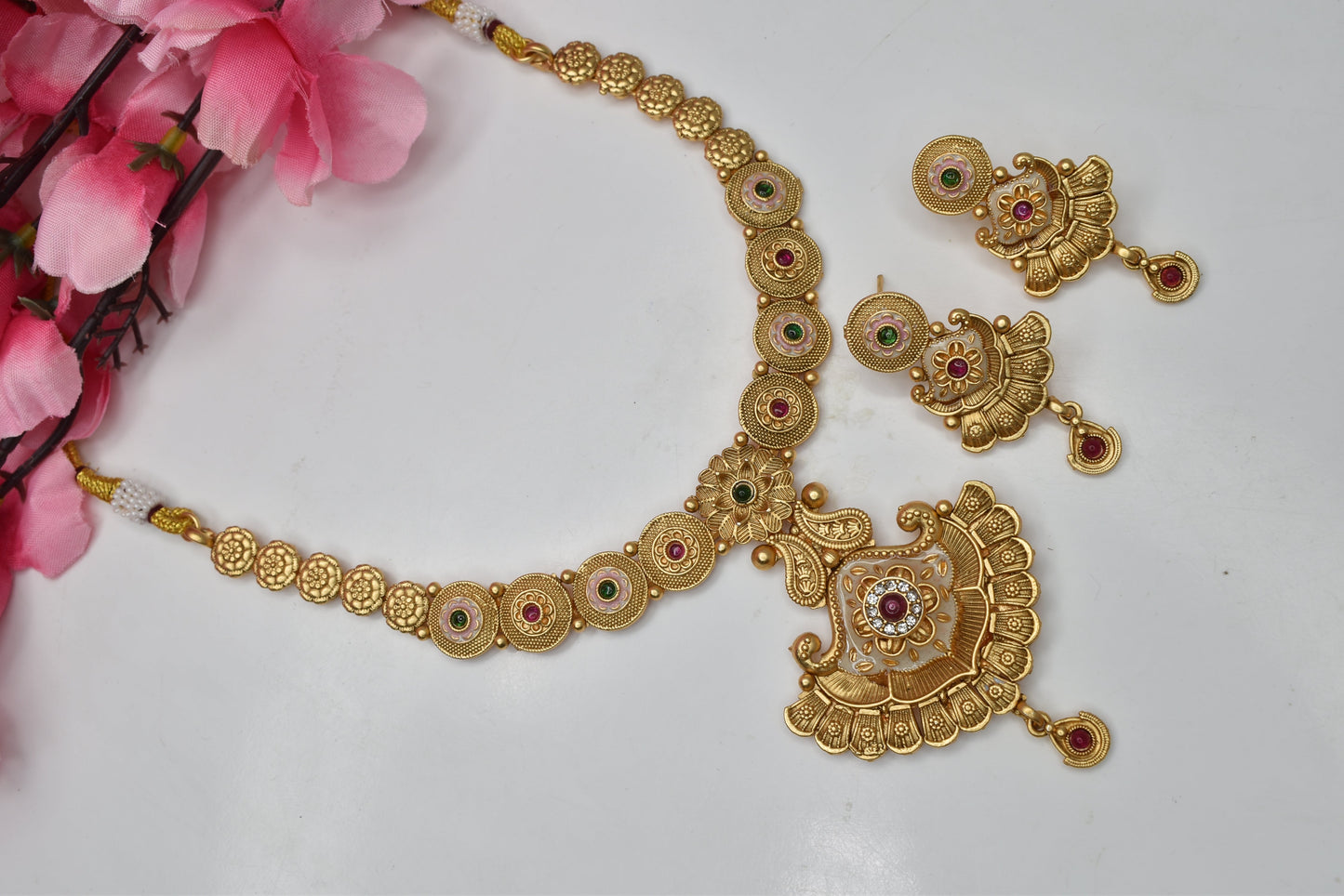 Wedding wear bridal jewelery Partywear necklace jewelry set for women