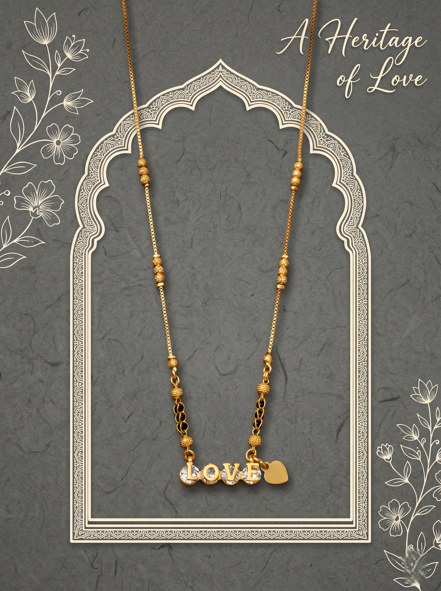 Gold-Toned Stone Studded Mangalsutra with Matching Earrings Combo Set
