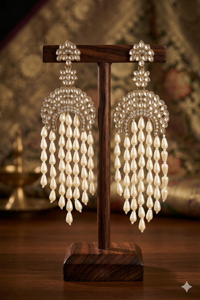 Women Ethnic Oxidised Traditional Statement Earrings for Women