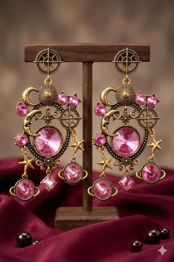Women Ethnic Oxidised Traditional Statement Earrings for Women