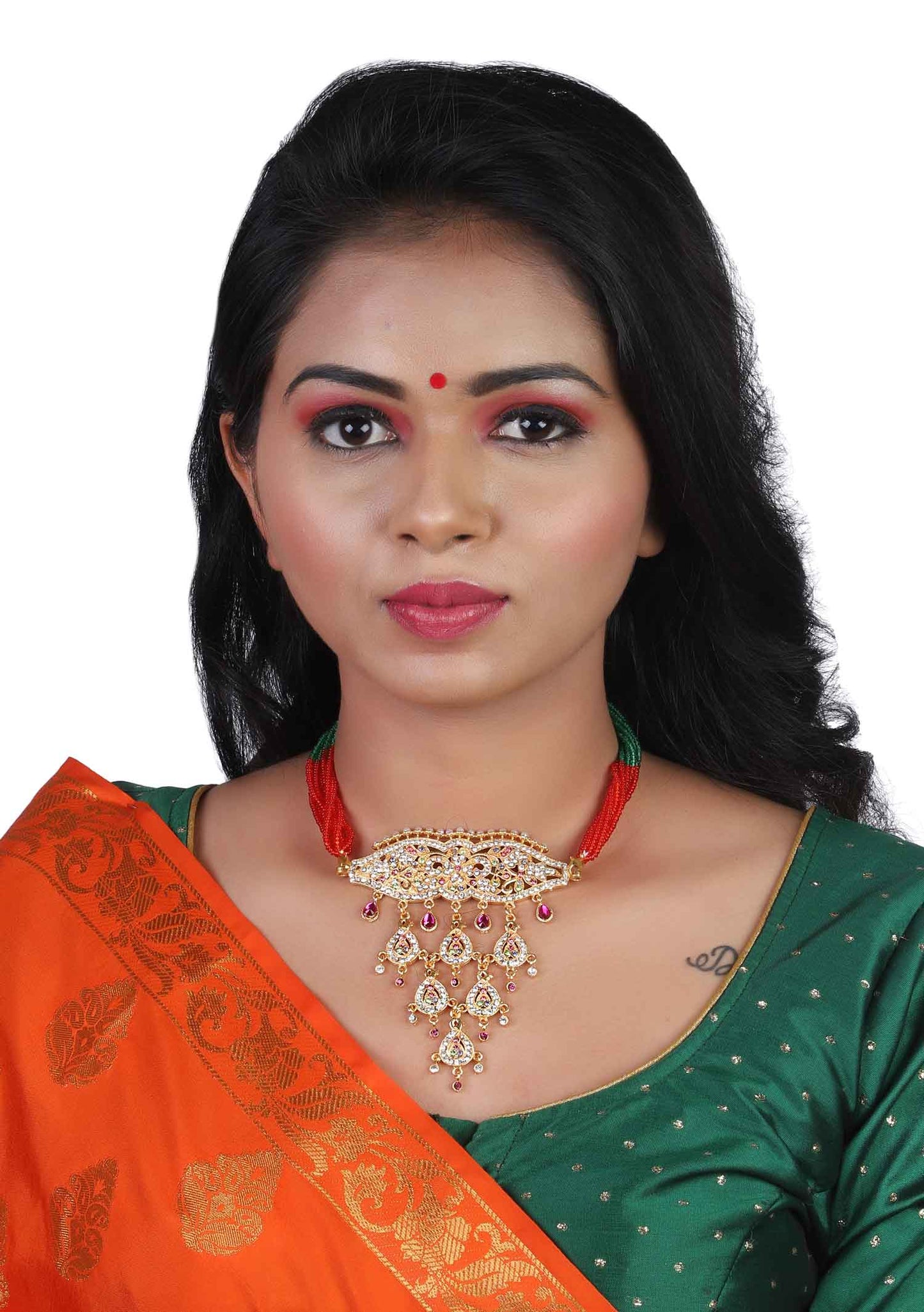 Ethnic American Diamond Work Rajputana Aad