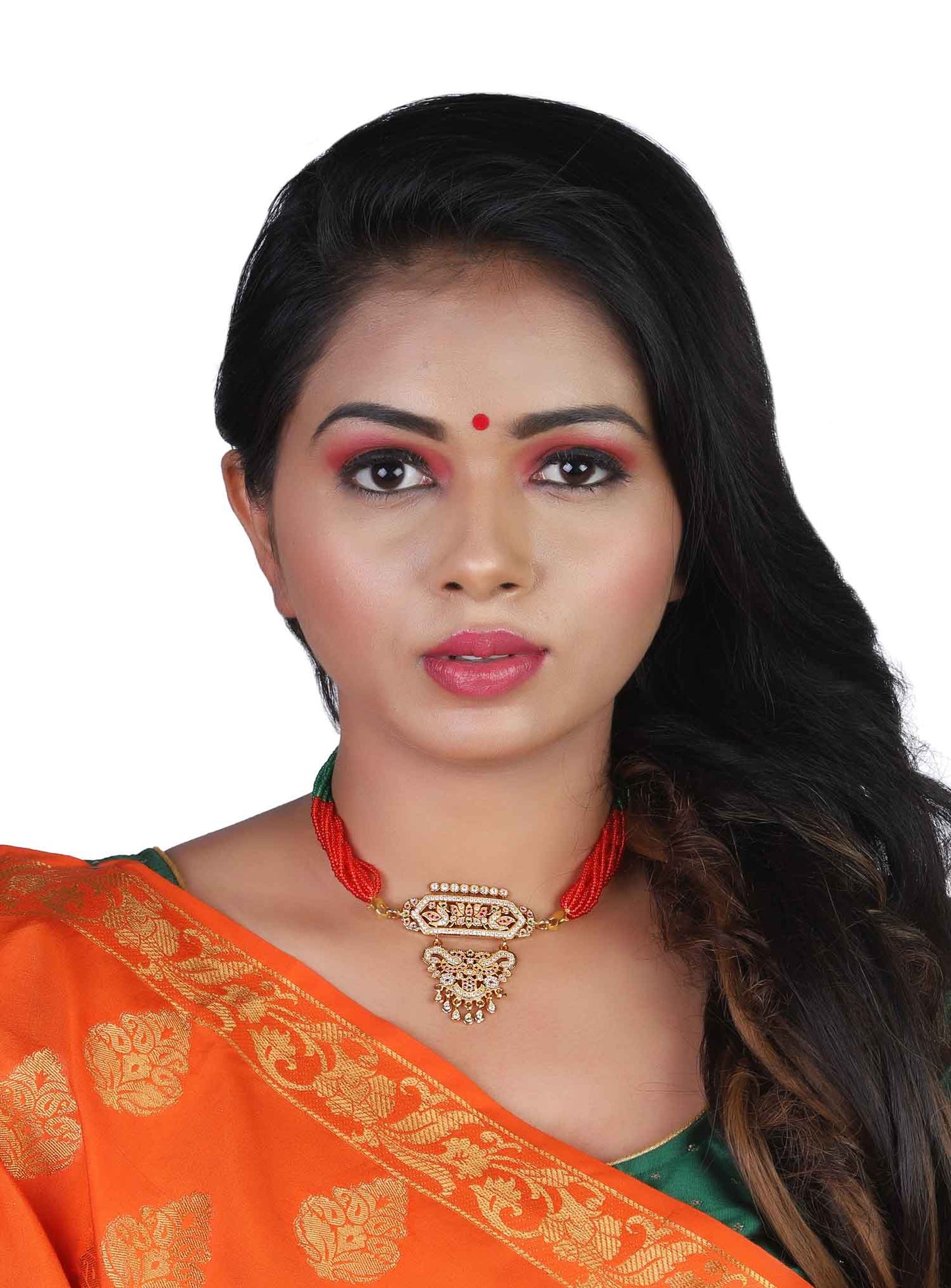 Lotus and Peacock Design AD Work Rajasthani Aad