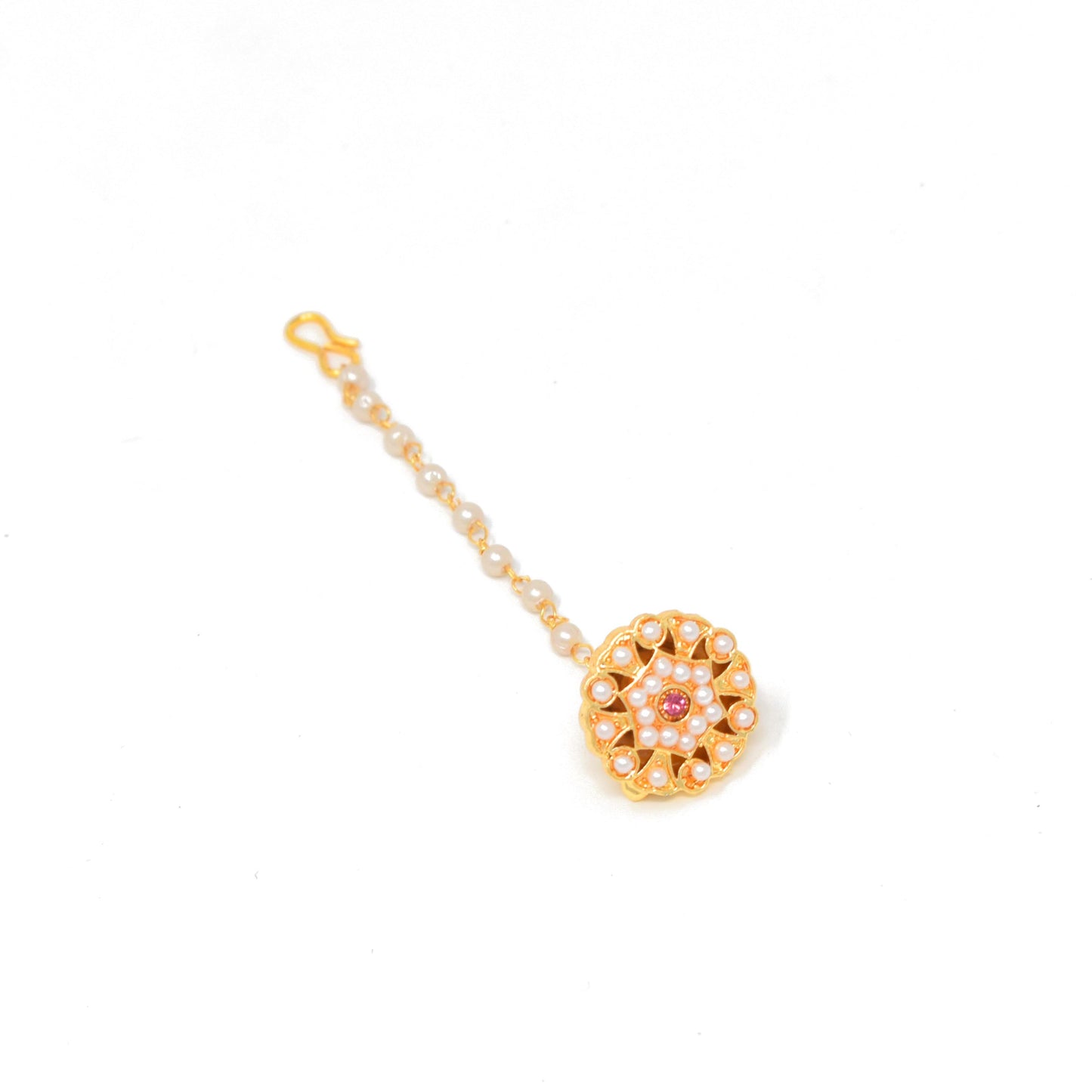 Rajputi Borla Mangtikka studded with Pearl Stone for women