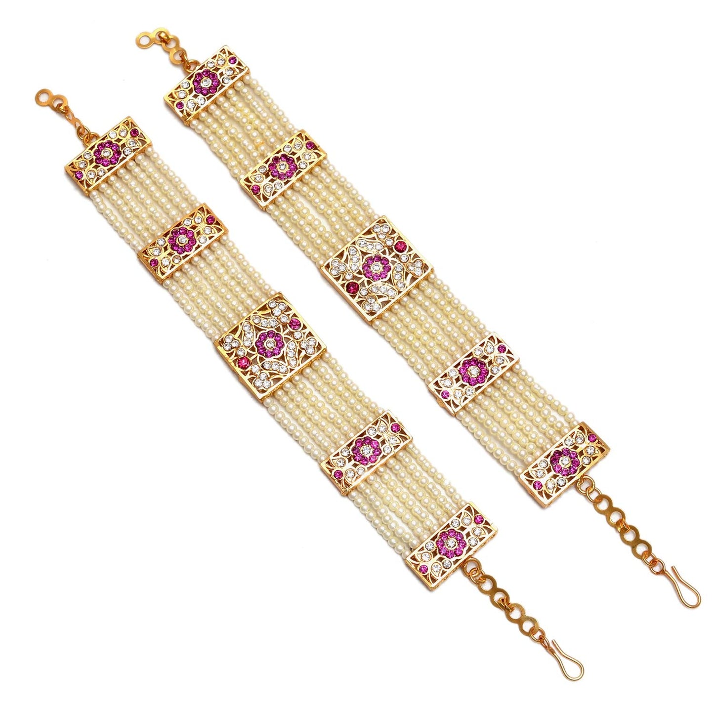 Gold Plated Pearl pochi Bracelet for Women