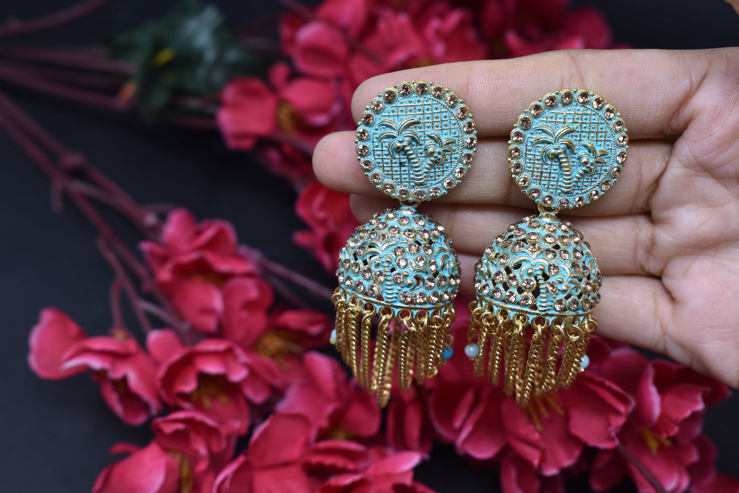 oxodized Jhumkas