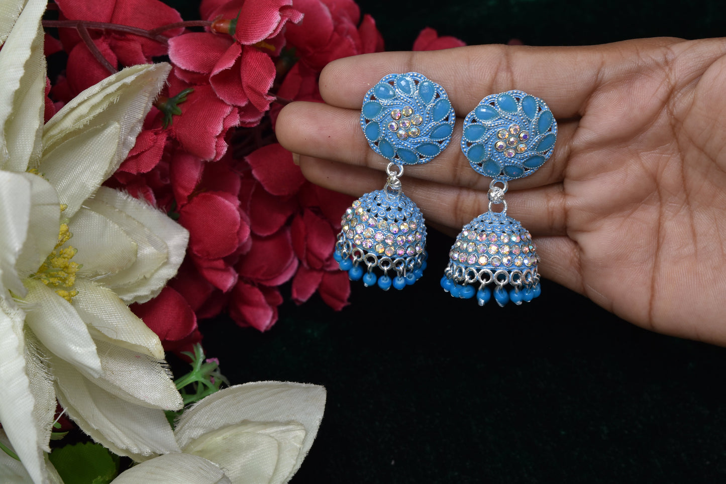 Antique design Minakari work Gold plated Tradional Earrings for women n girls