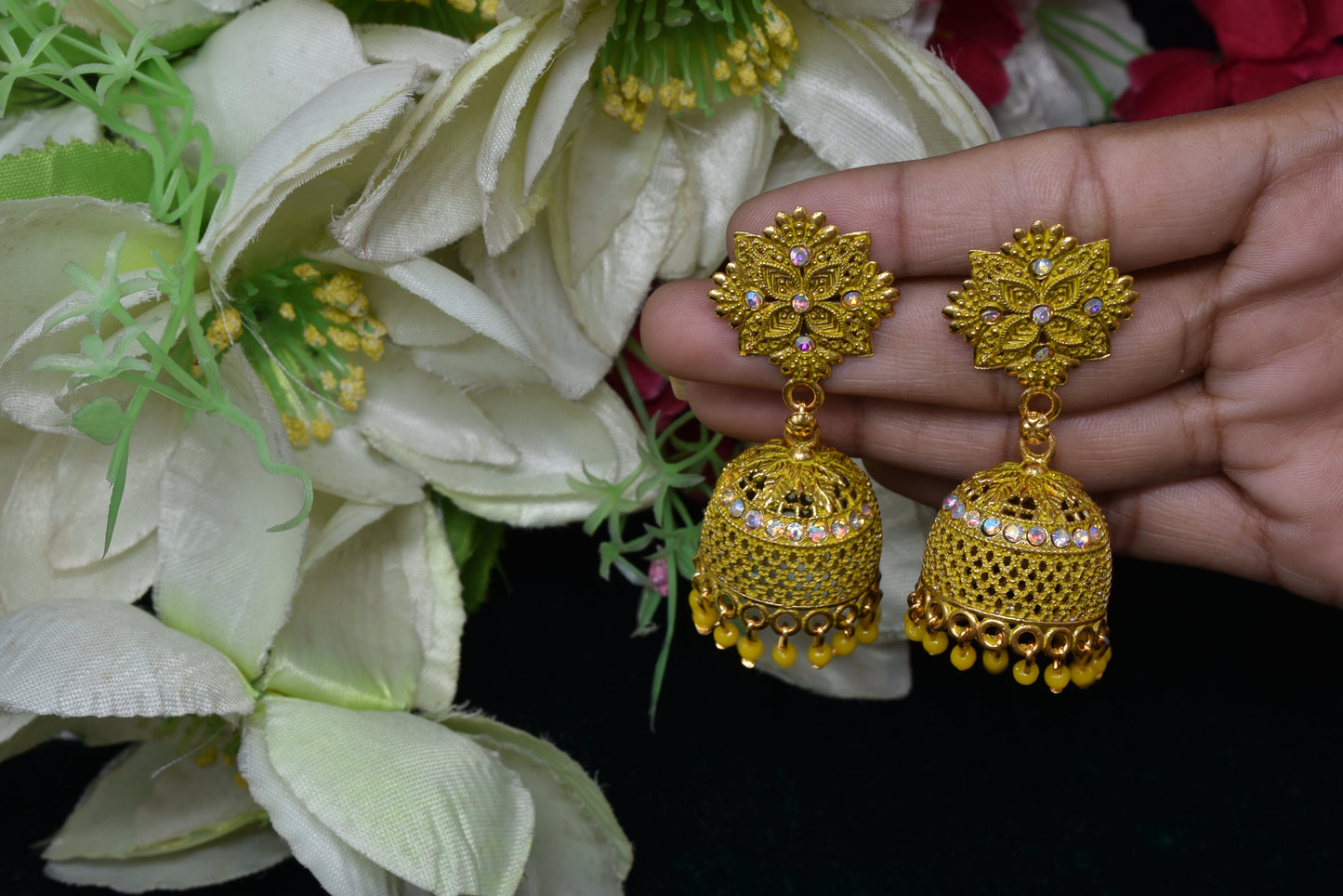 Antique design Minakari work Gold plated Tradional Earrings for women n girls