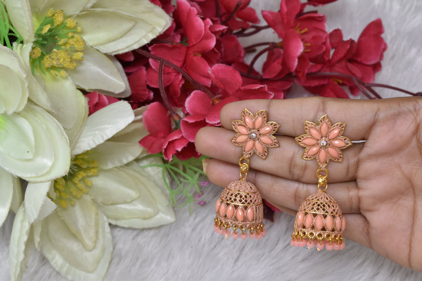 Antique design Minakari work Gold plated Tradional Earrings for women n girls