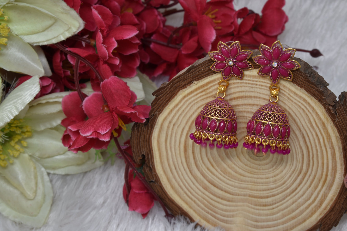 Antique design Minakari work Gold plated Tradional Earrings for women n girls