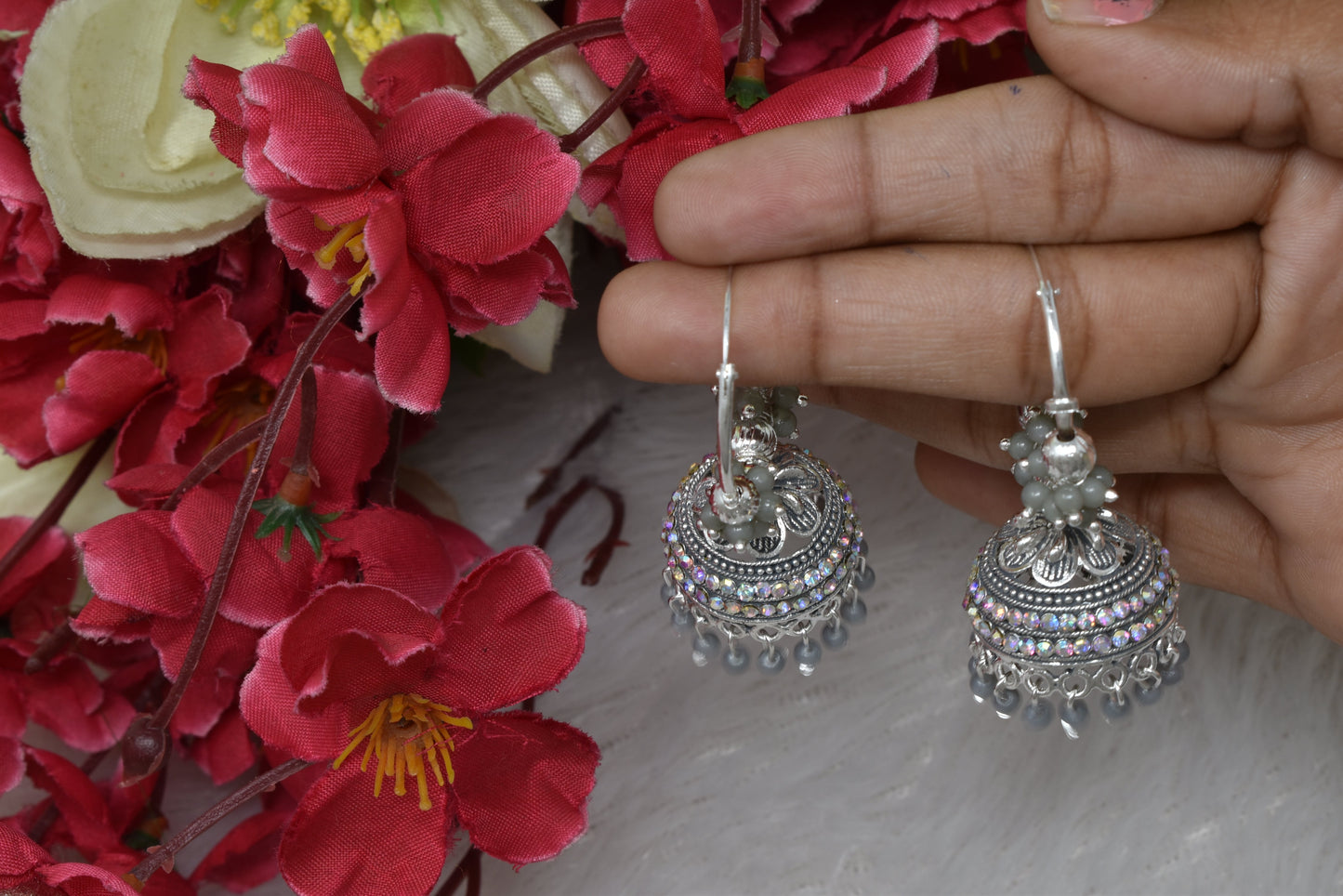 Antique design Minakari work Gold plated Tradional Earrings for women n girls