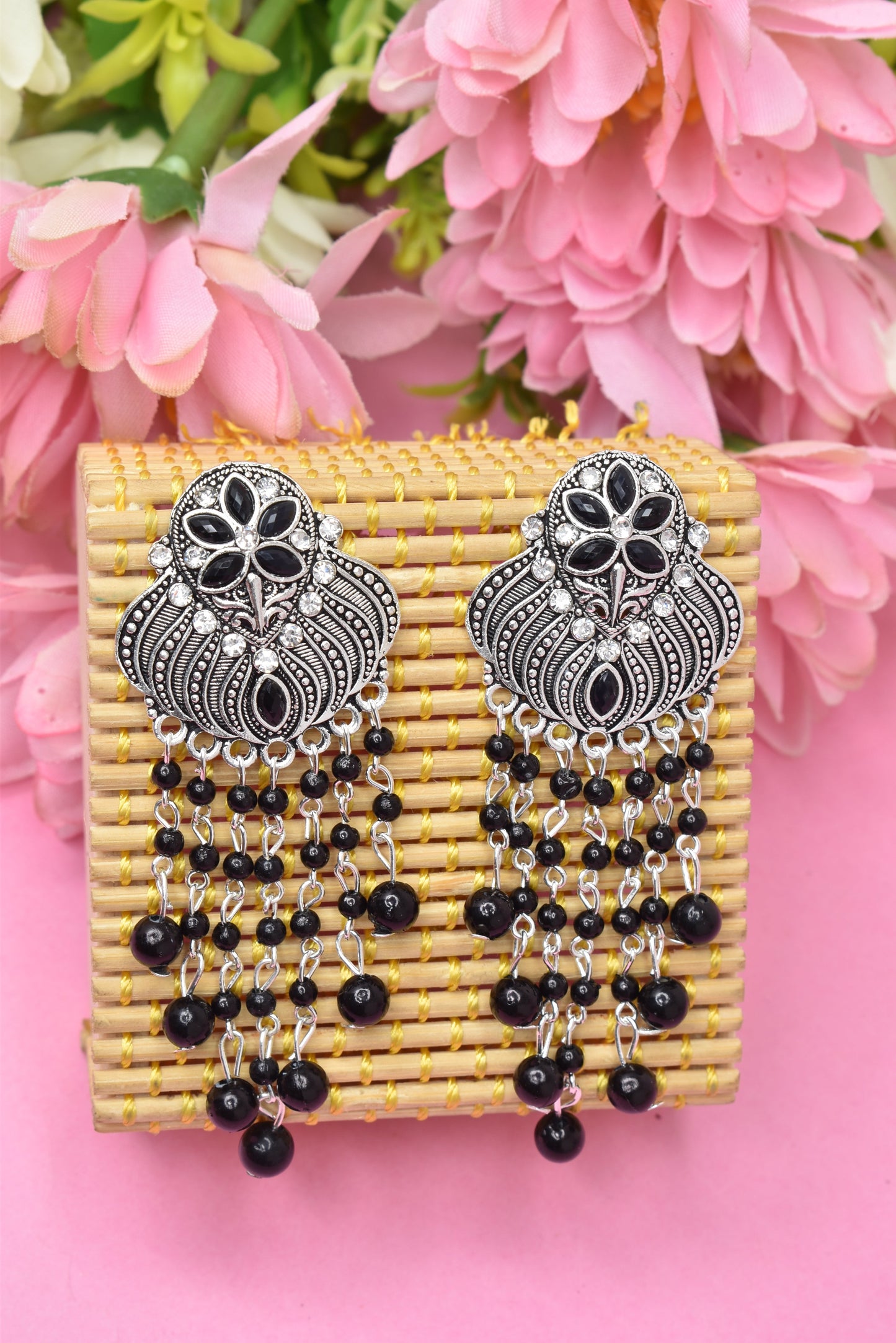 Earrings Jhumaki,Jumakas big,jhumkiyaan for women,Stylish partywear multicolored German silver earrings,big partywear bollywood style Earrings