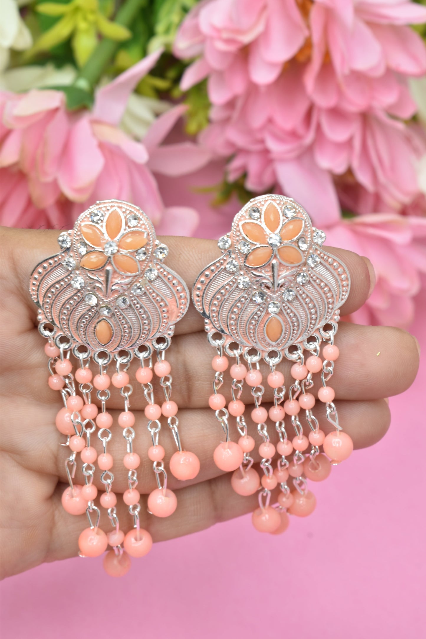 Earrings Jhumaki,Jumakas big,jhumkiyaan for women,Stylish partywear multicolored German silver earrings,big partywear bollywood style Earrings