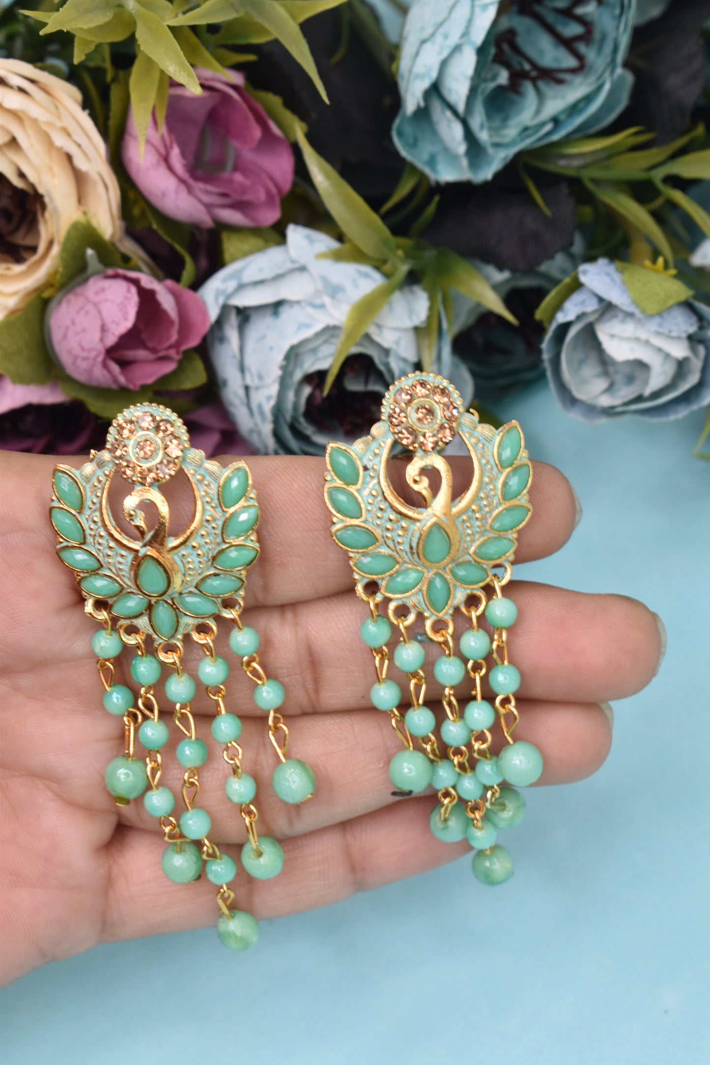 Earrings Jhumaki,Jumakas big,jhumkiyaan for women,Stylish partywear multicolored German silver earrings,big partywear bollywood style Earrings