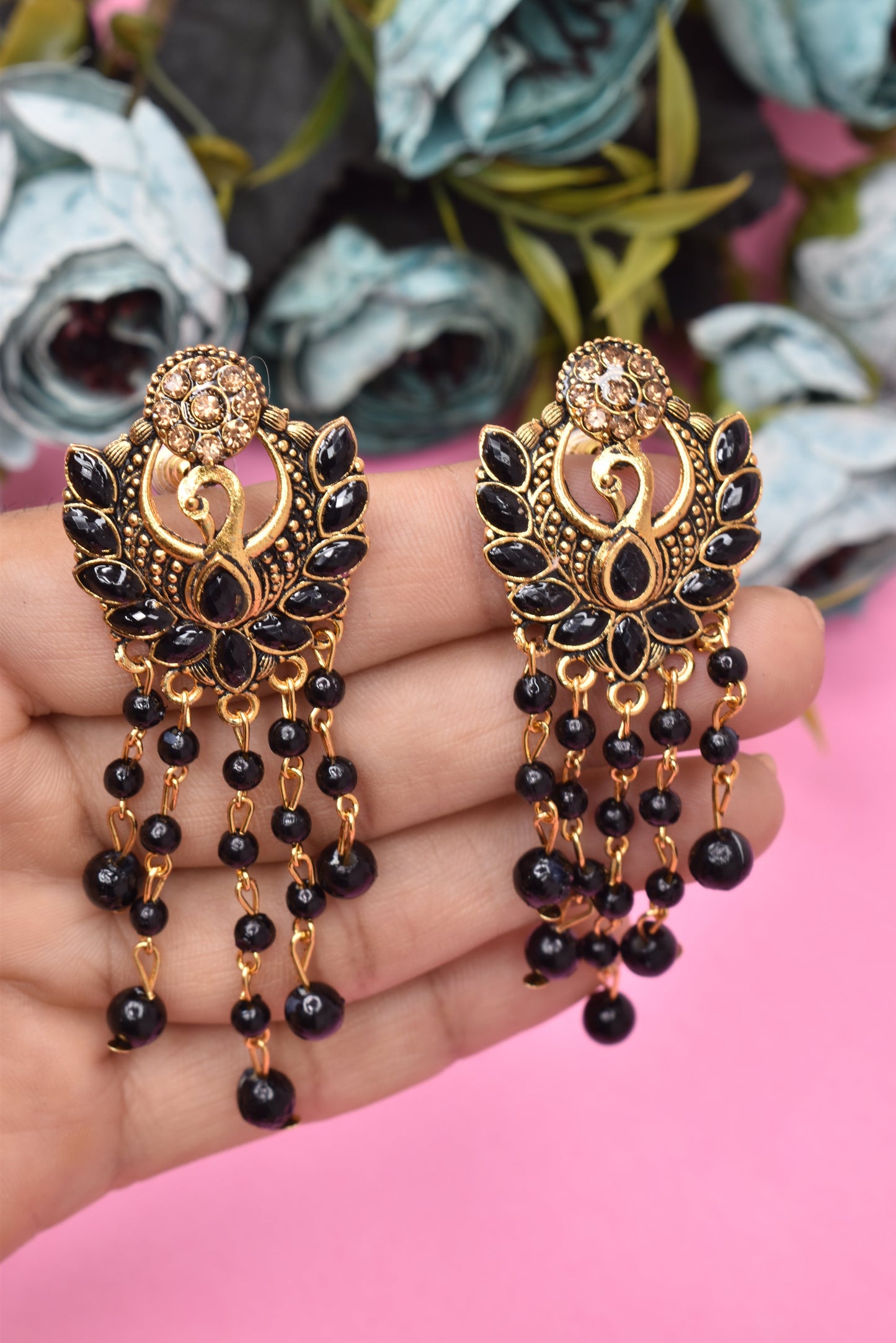 Earrings Jhumaki,Jumakas big,jhumkiyaan for women,Stylish partywear multicolored German silver earrings,big partywear bollywood style Earrings