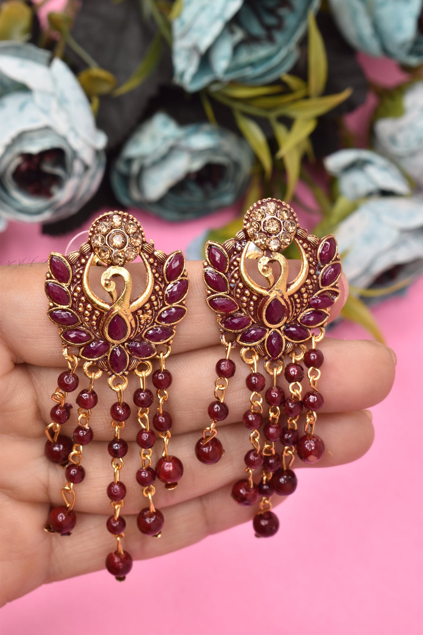 Earrings Jhumaki,Jumakas big,jhumkiyaan for women,Stylish partywear multicolored German silver earrings,big partywear bollywood style Earrings