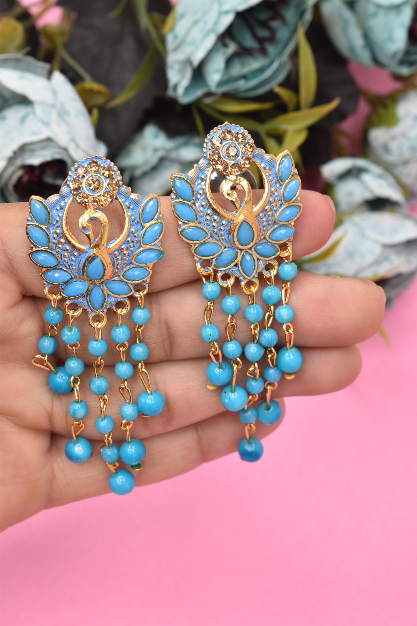 Earrings Jhumaki,Jumakas big,jhumkiyaan for women,Stylish partywear multicolored German silver earrings,big partywear bollywood style Earrings