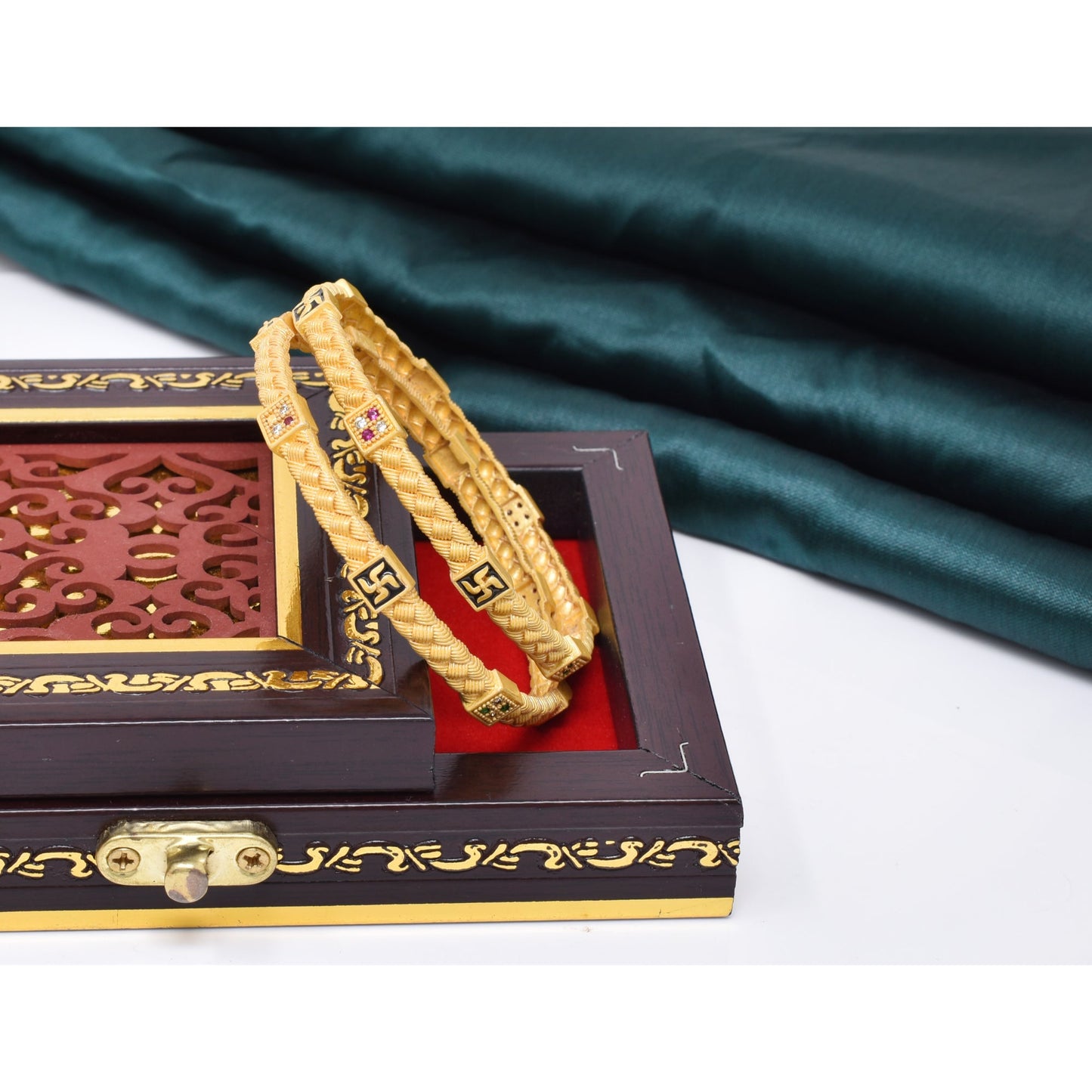 Elight Glittering Fusion Gold Plated Bangels and Bracelet