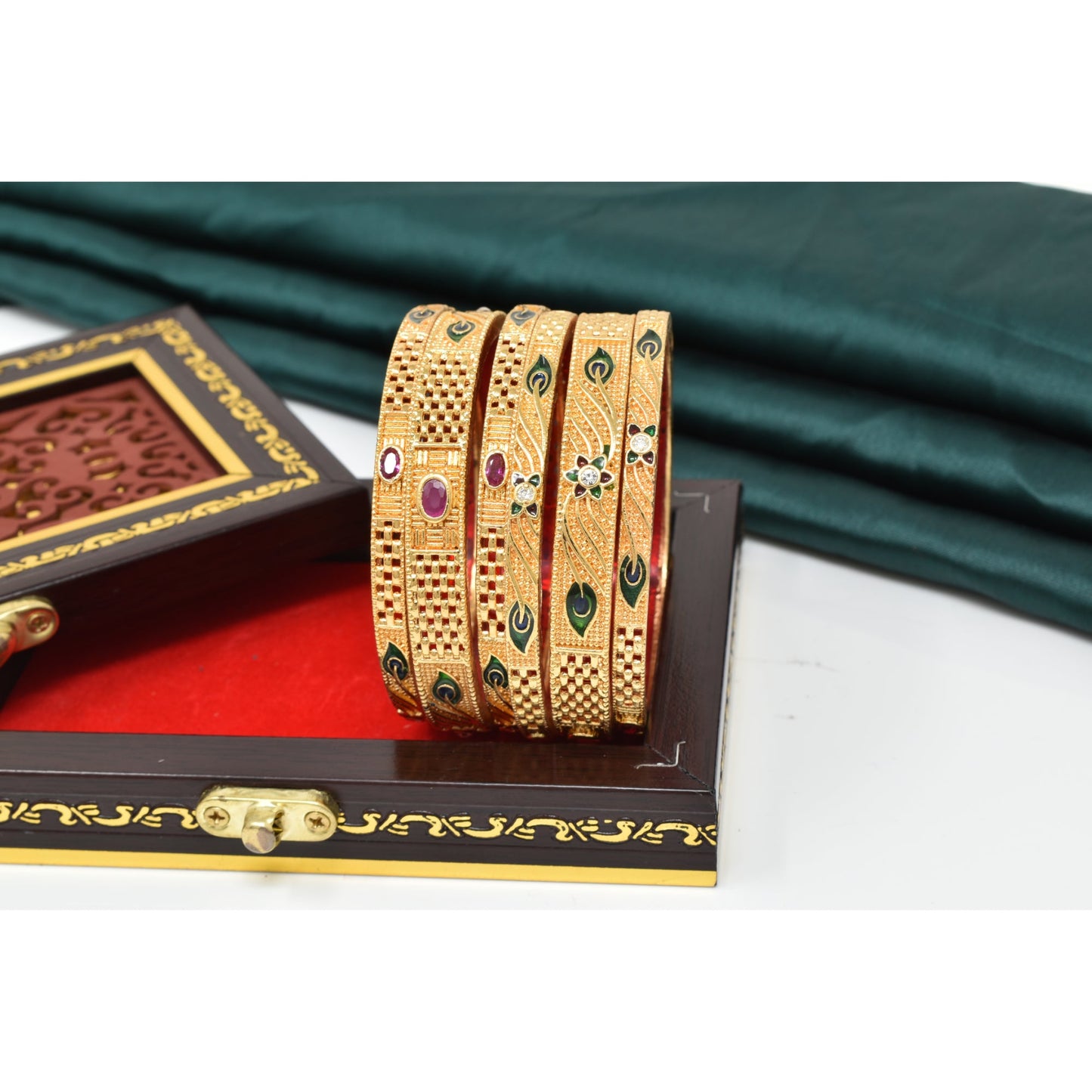 Elight Glittering Fusion Gold Plated Bangels and Bracelet