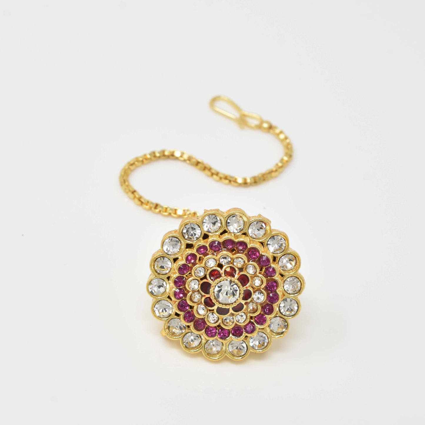 Rajputi Borla Mangtikka studded with Pearl Stone for women