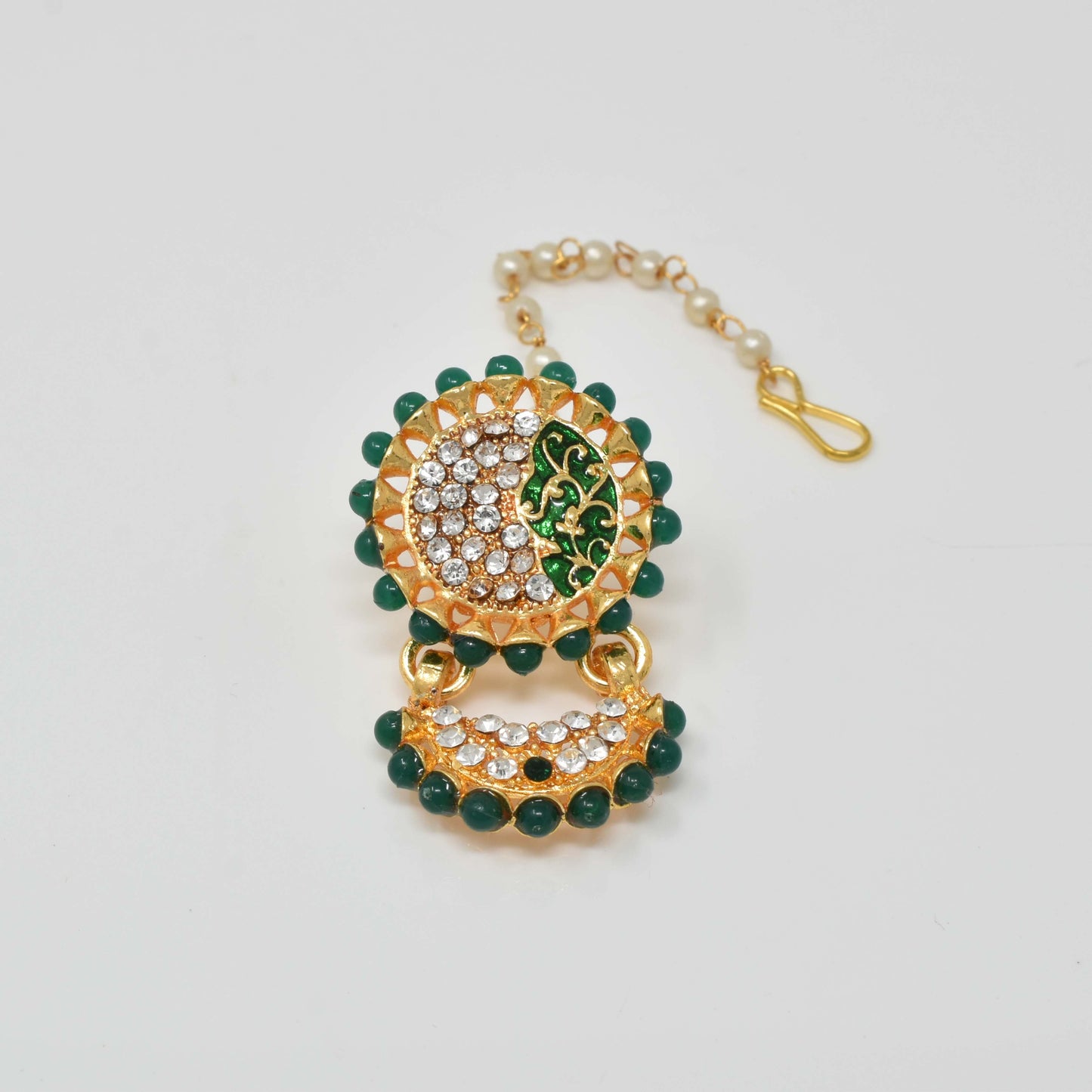 Rajputi Borla Mangtikka studded with Pearl Stone for women