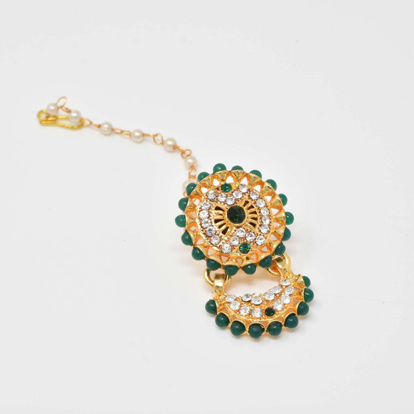 Rajputi Borla Mangtikka studded with Pearl Stone for women