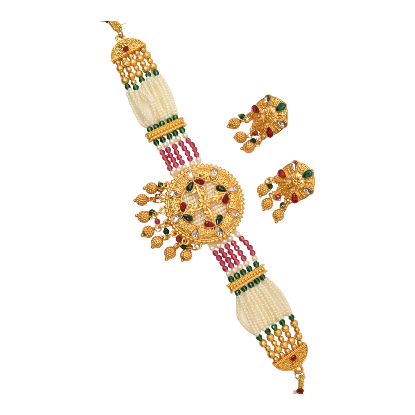 chokes set,designer jewellery,necklace,polki set,