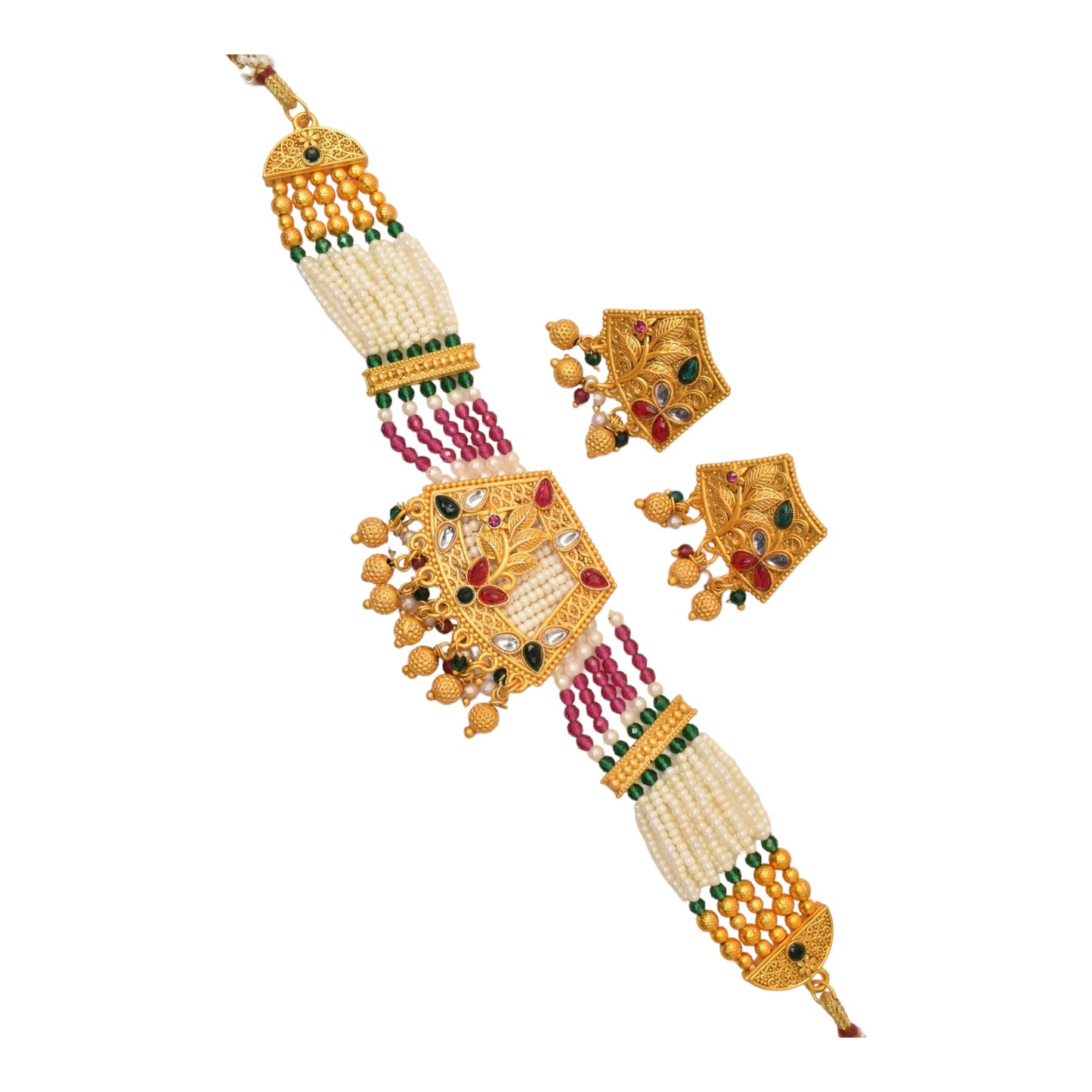 chokes set,designer jewellery,necklace,polki set,