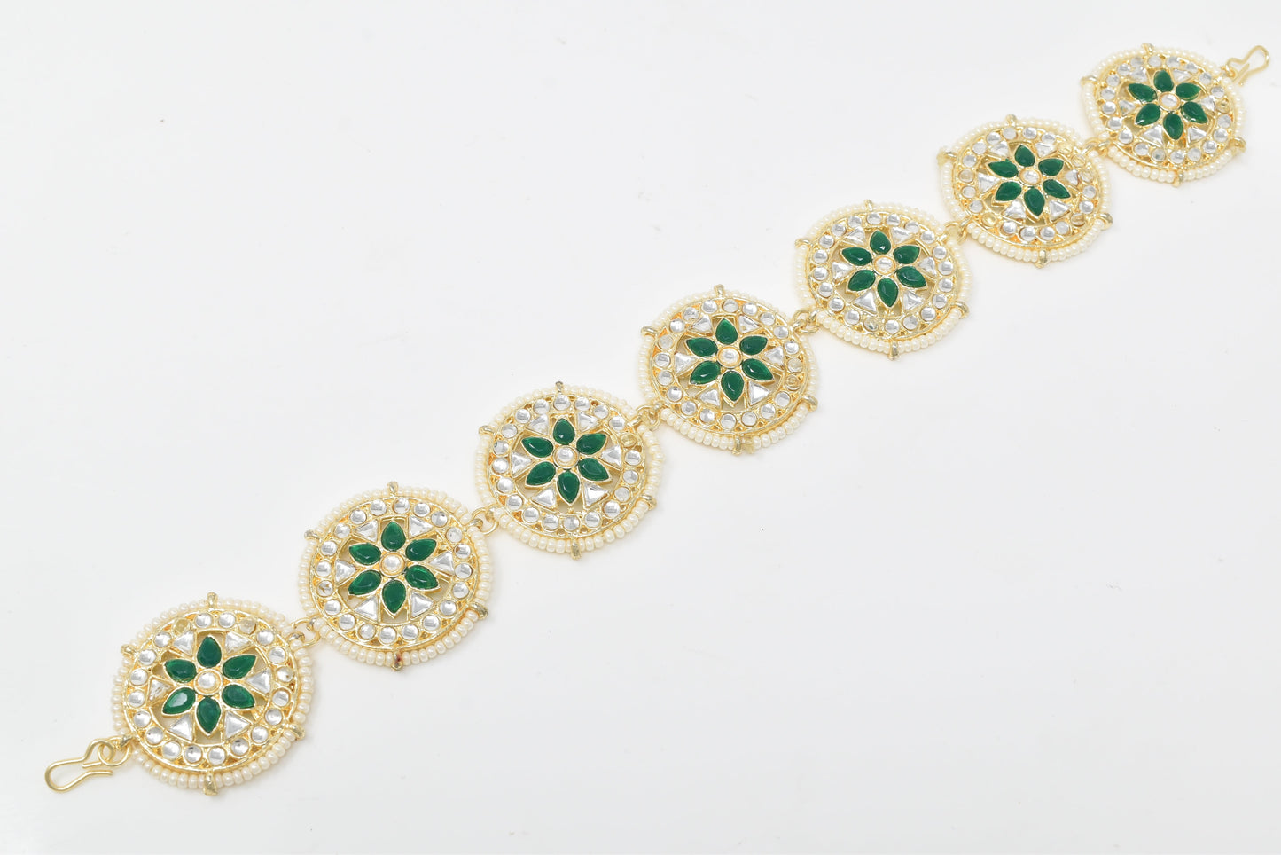 Rajputi Borla Mangtikka studded with Pearl Stone for women