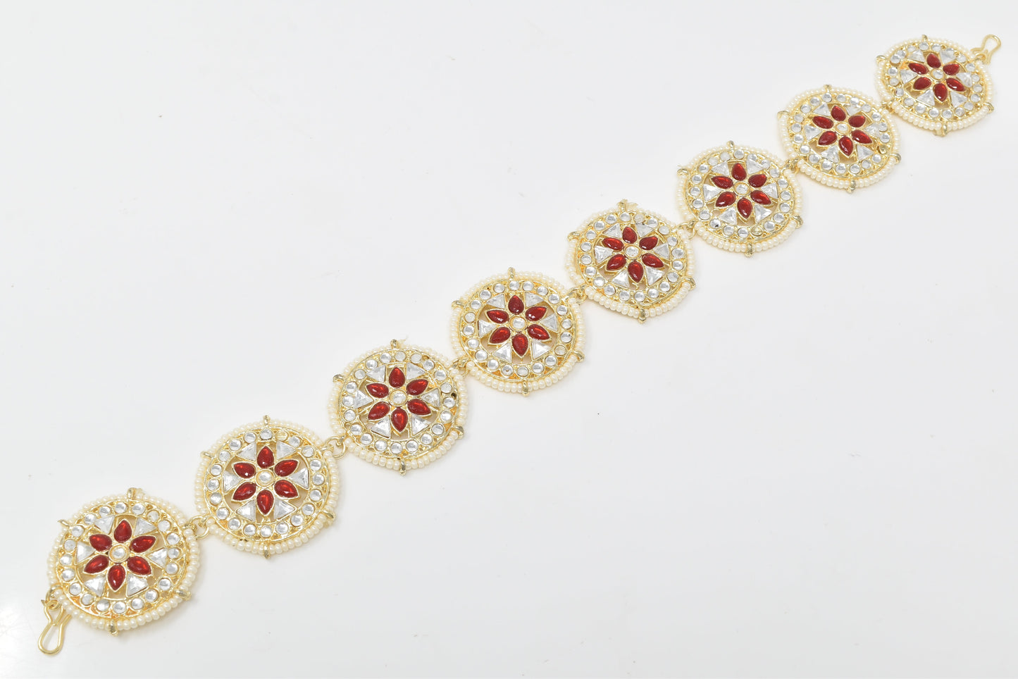 Rajputi Borla Mangtikka studded with Pearl Stone for women