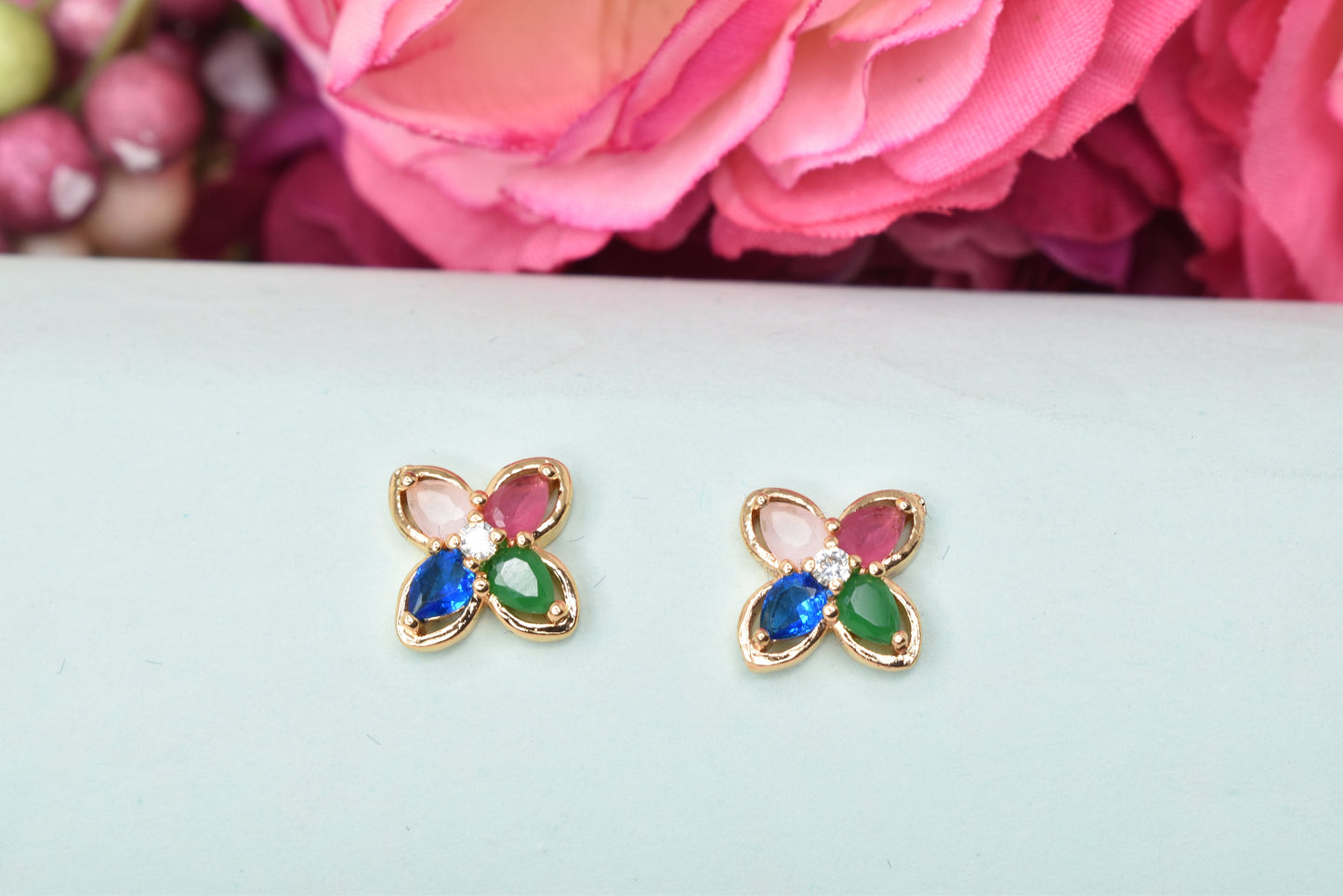 Rose gold plated earrings,bali earrings,stud,huggis,Jhumaka,jhumki big earrings,long earrings,earrings for girls,partywear earrings,bollywood earrings,wedding earrings,heavy designer earrings,