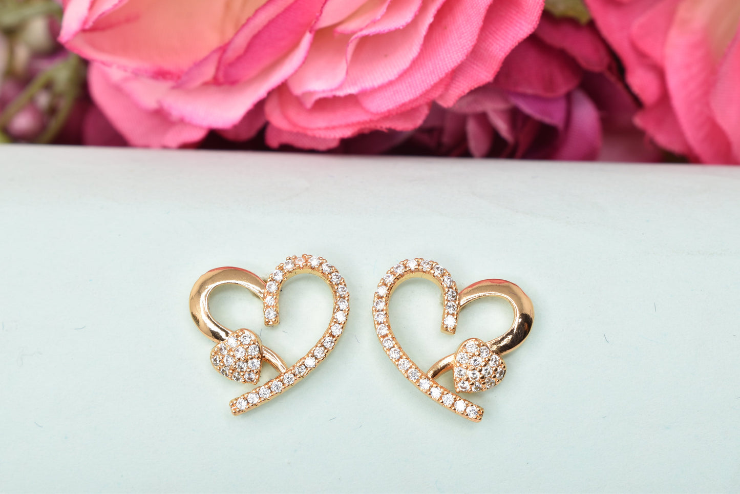 Rose gold plated earrings,bali earrings,stud,huggis,Jhumaka,jhumki big earrings,long earrings,earrings for girls,partywear earrings,bollywood earrings,wedding earrings,heavy designer earrings,
