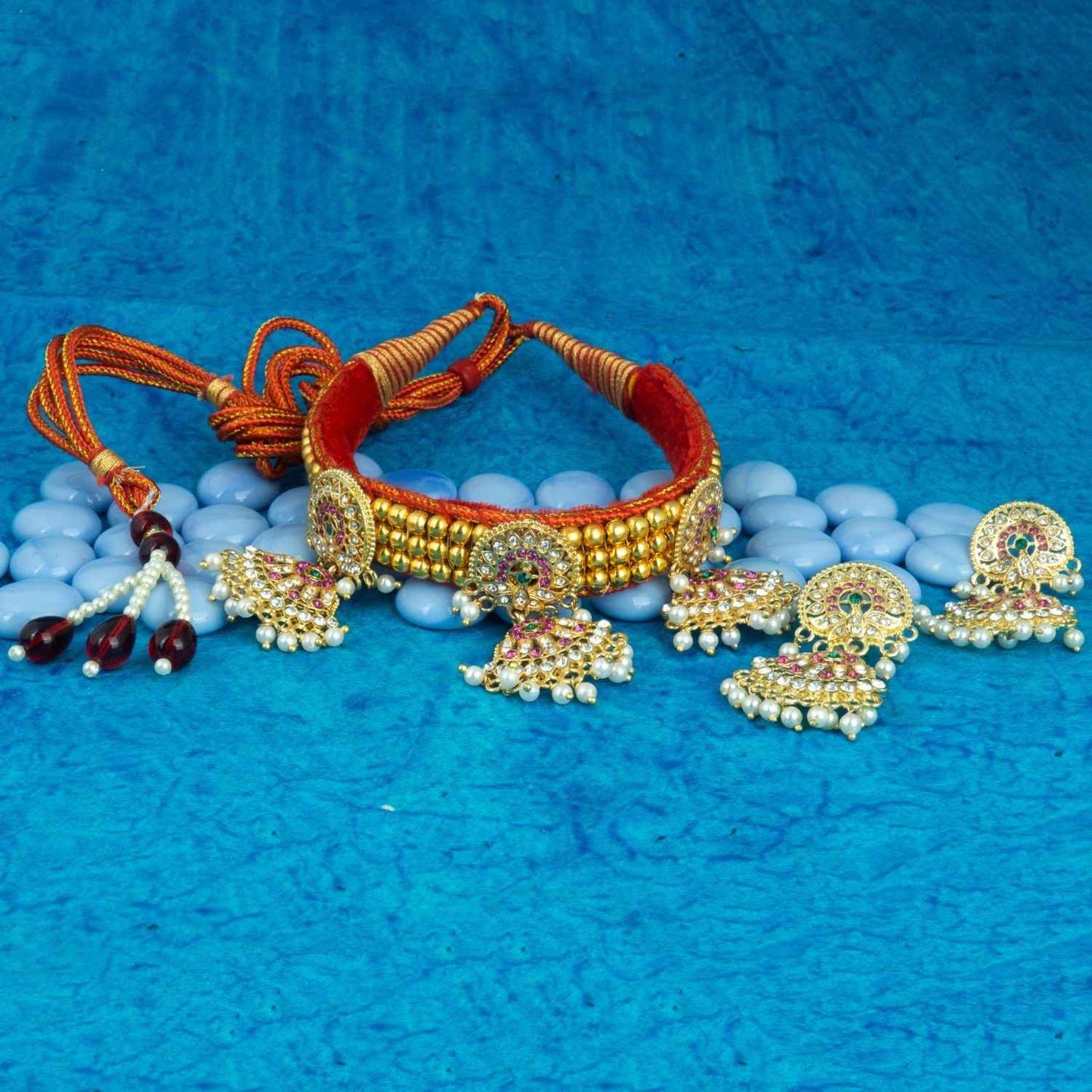 Rajasthani Bead Kanthi Choker Set for Women