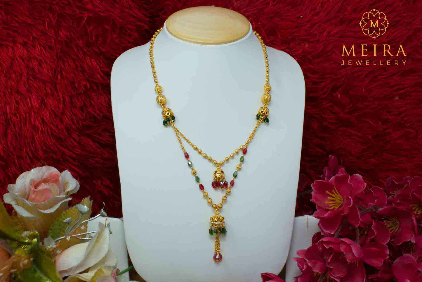 Stylish Gold Plated Multy Color Neck piece