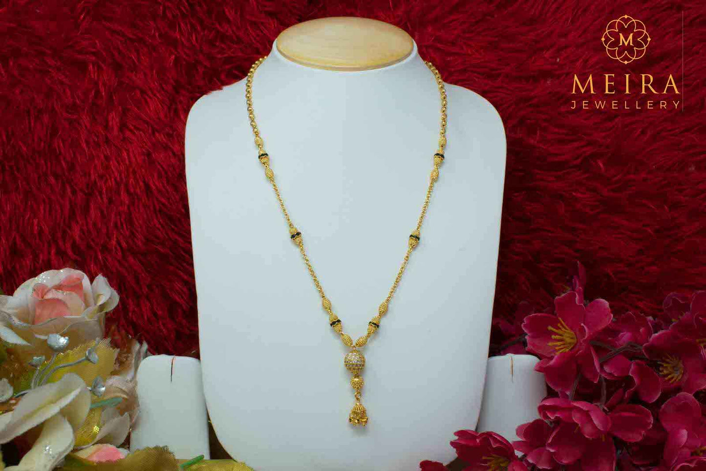 Lavish Gold Plated Solitaire Design Neckwear