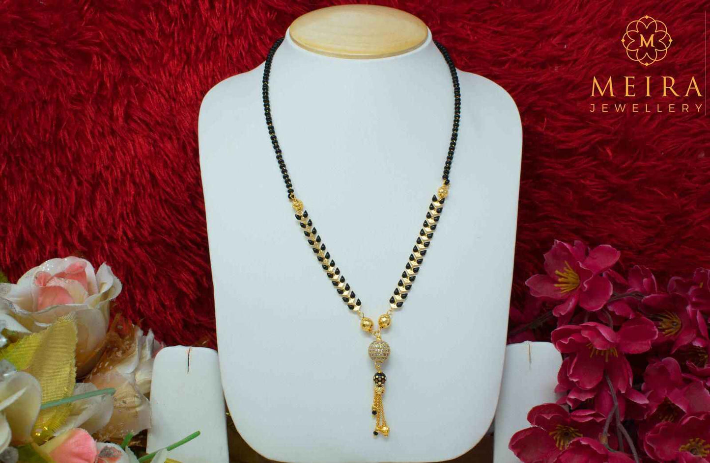 Astonish Gold Plated Solitaire Design Mangalsutra